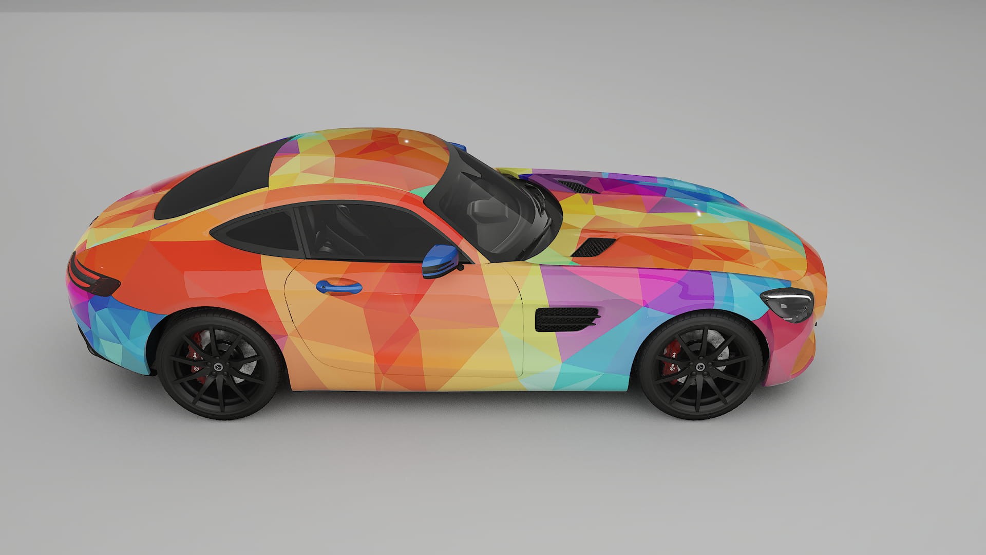 Mercedes AMG GT C190 Coupe VECTOR VIBE – Ontworpen Wrap PPF Kit van Printbaar Polyurethaanfolie