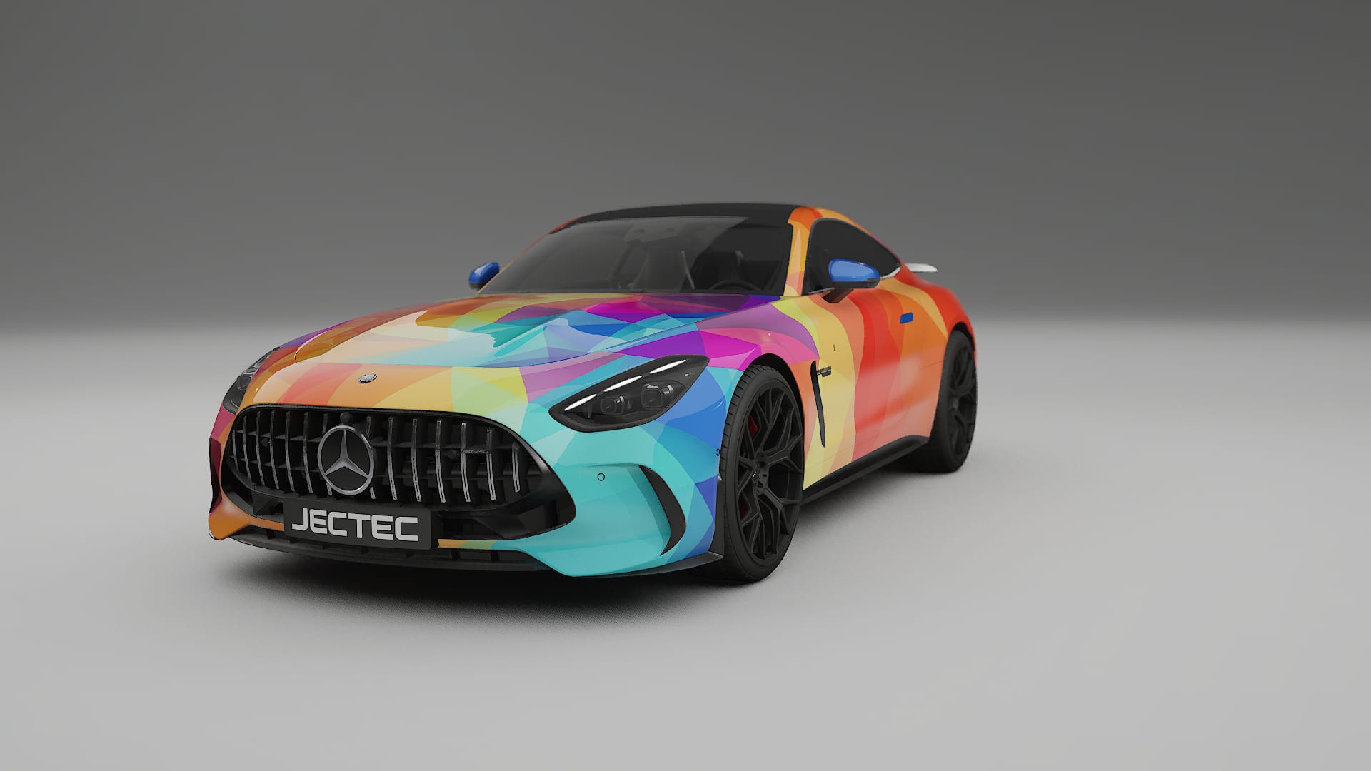 Mercedes AMG GT Coupe C192 VECTOR VIBE – Ontworpen Wrap PPF Kit van Printbaar Polyurethaanfolie