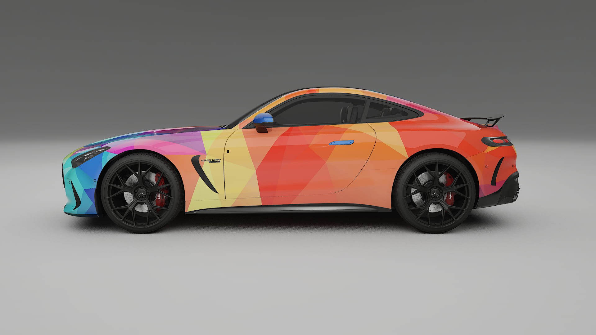 Mercedes AMG GT Coupe C192 VECTOR VIBE – Ontworpen Wrap PPF Kit van Printbaar Polyurethaanfolie