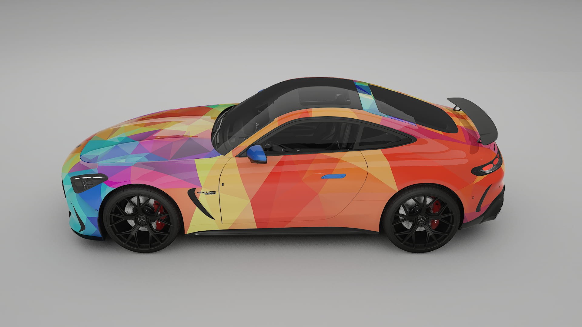 Mercedes AMG GT Coupe C192 VECTOR VIBE – Ontworpen Wrap PPF Kit van Printbaar Polyurethaanfolie