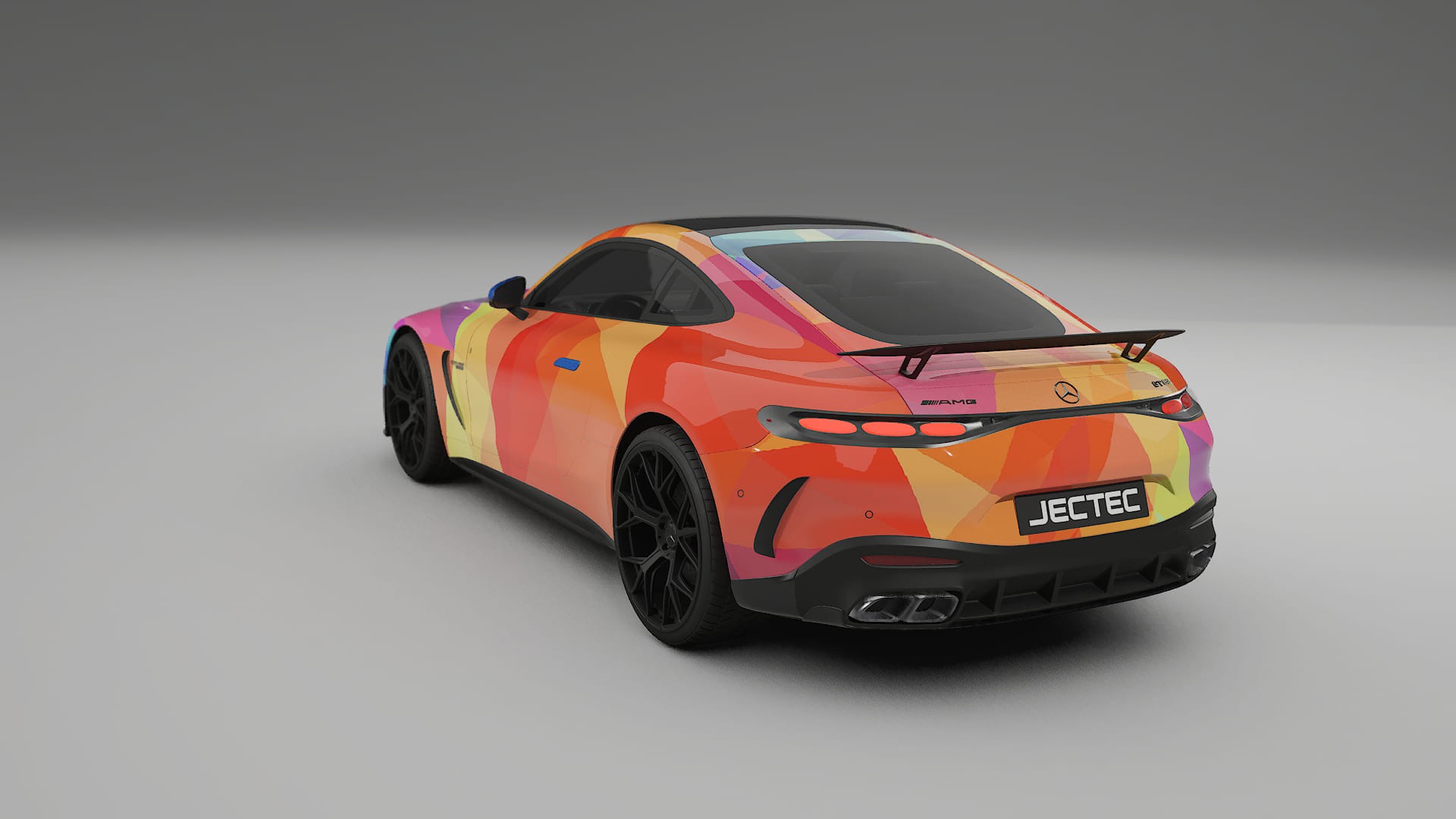 Mercedes AMG GT Coupe C192 VECTOR VIBE – Ontworpen Wrap PPF Kit van Printbaar Polyurethaanfolie