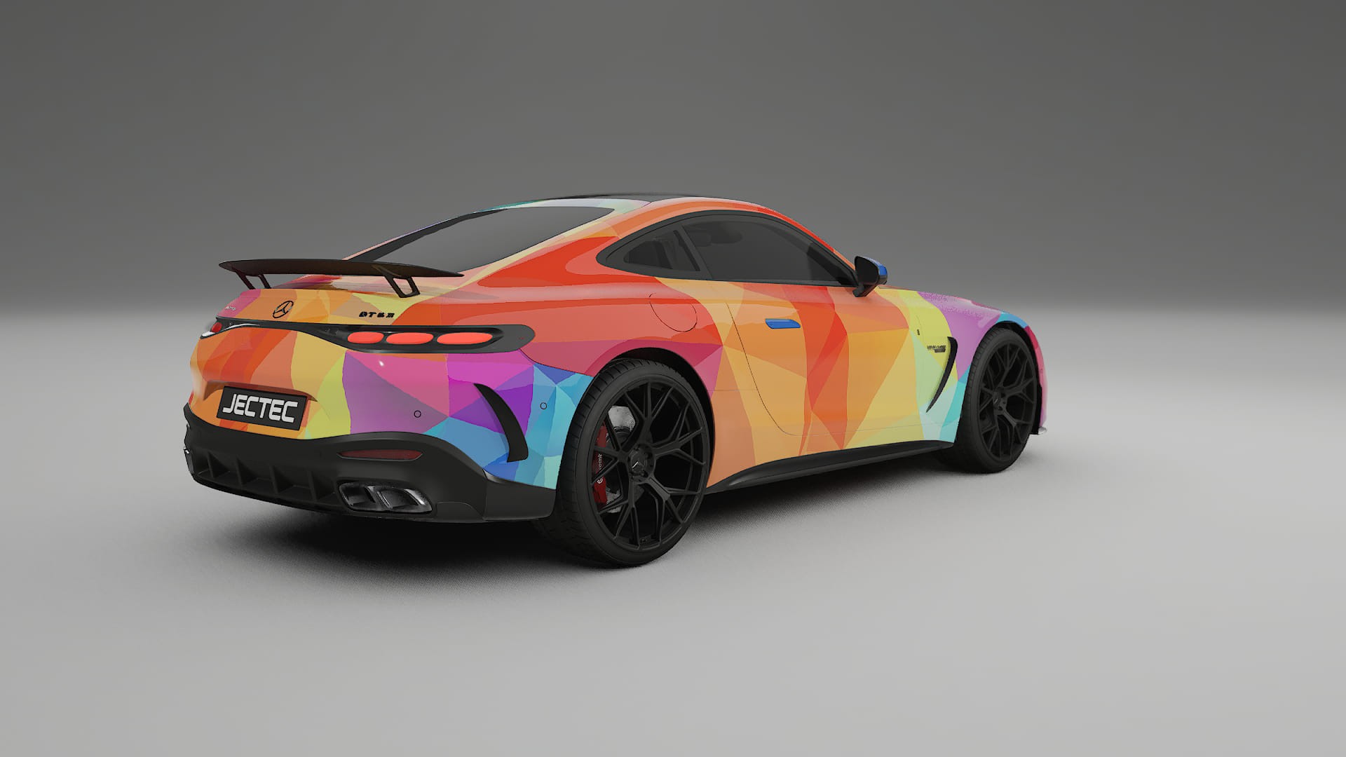 Mercedes AMG GT Coupe C192 VECTOR VIBE – Ontworpen Wrap PPF Kit van Printbaar Polyurethaanfolie