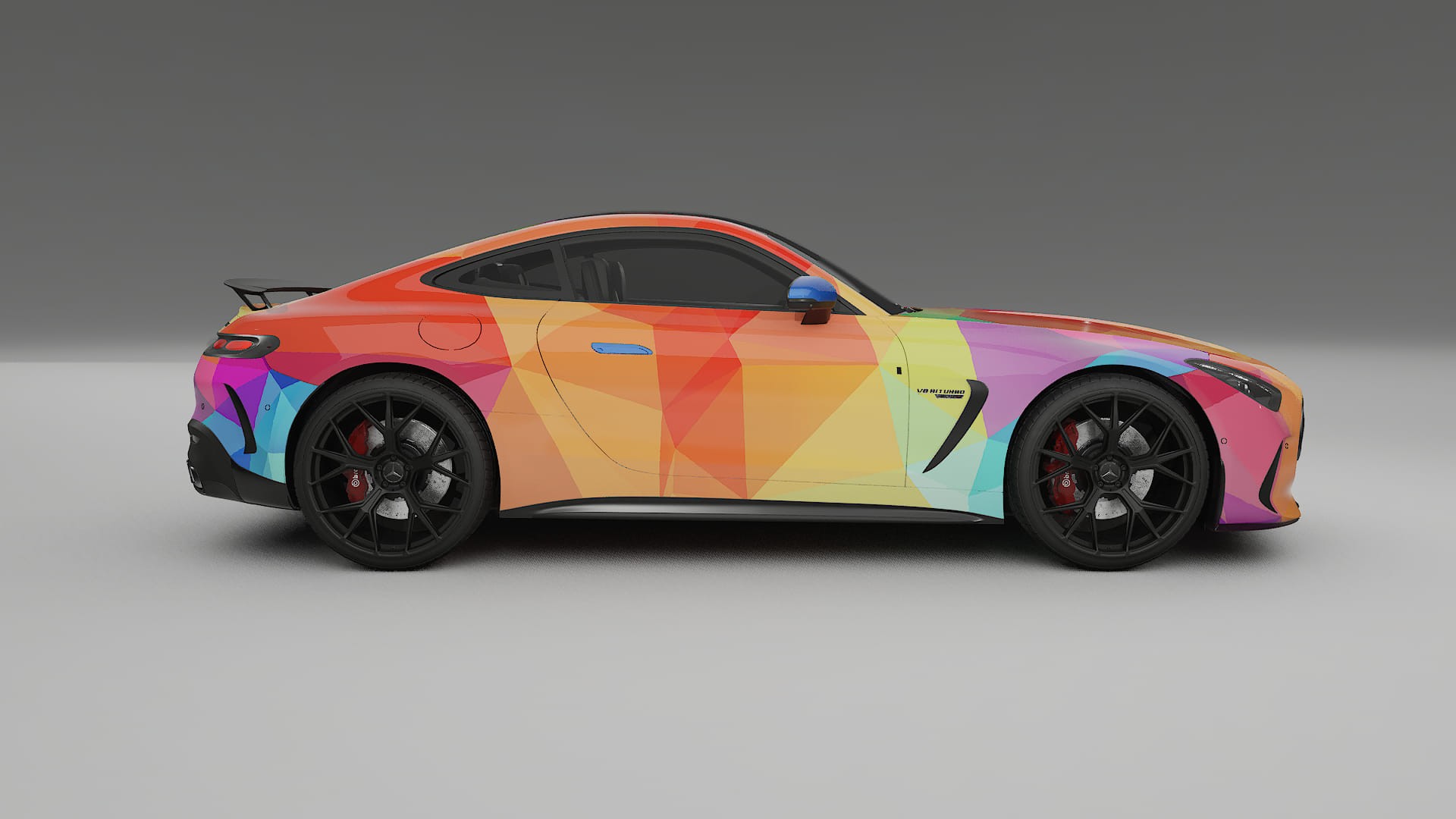 Mercedes AMG GT Coupe C192 VECTOR VIBE – Ontworpen Wrap PPF Kit van Printbaar Polyurethaanfolie