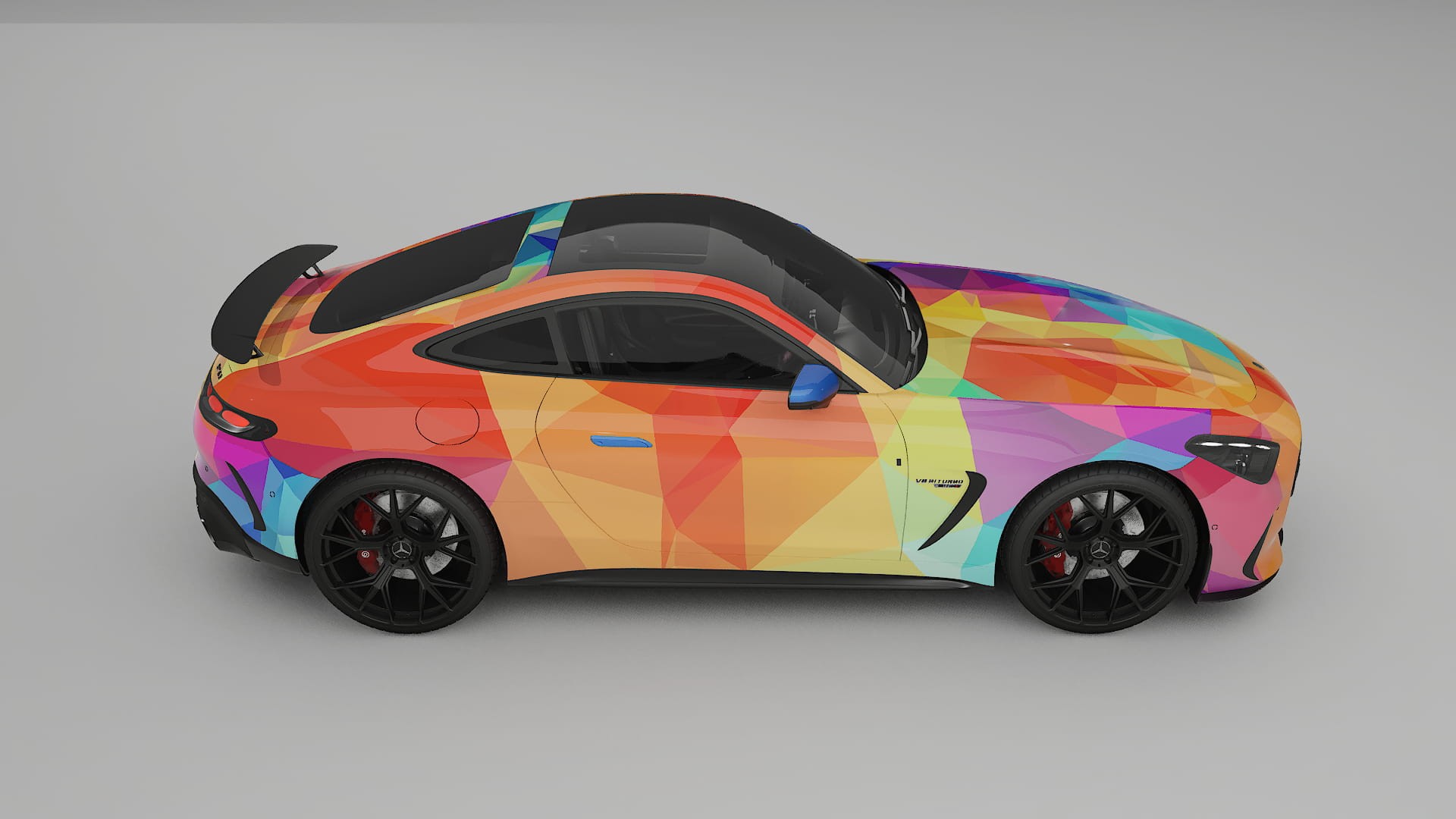 Mercedes AMG GT Coupe C192 VECTOR VIBE – Ontworpen Wrap PPF Kit van Printbaar Polyurethaanfolie