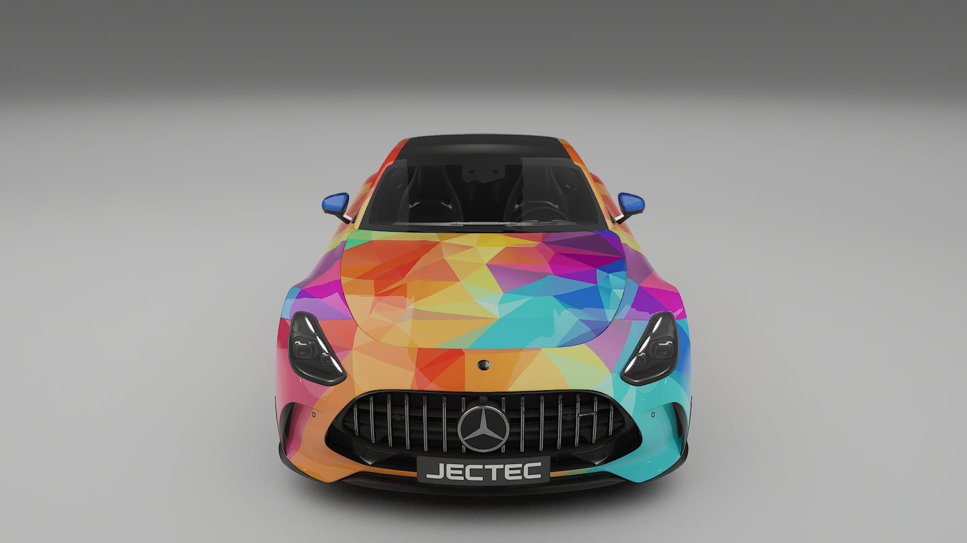 Mercedes AMG GT Coupe C192 VECTOR VIBE – Ontworpen Wrap PPF Kit van Printbaar Polyurethaanfolie