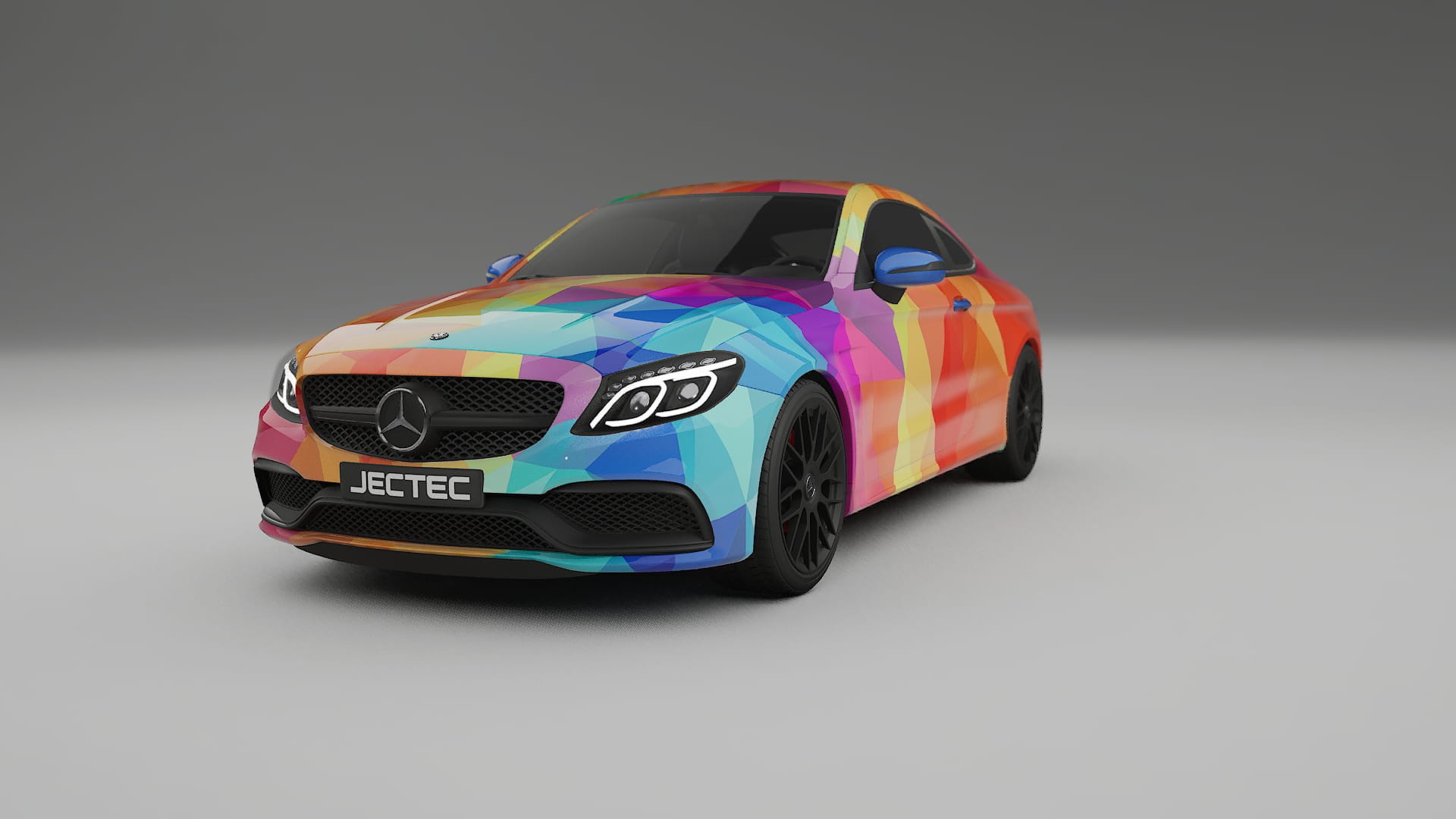Mercedes C63 AMG W205 Coupe VECTOR VIBE – Ontworpen Wrap PPF Kit van Printbaar Polyurethaanfolie