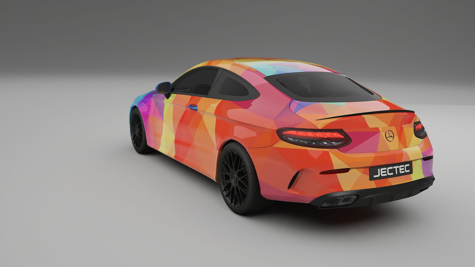 Mercedes C63 AMG W205 Coupe VECTOR VIBE – Ontworpen Wrap PPF Kit van Printbaar Polyurethaanfolie