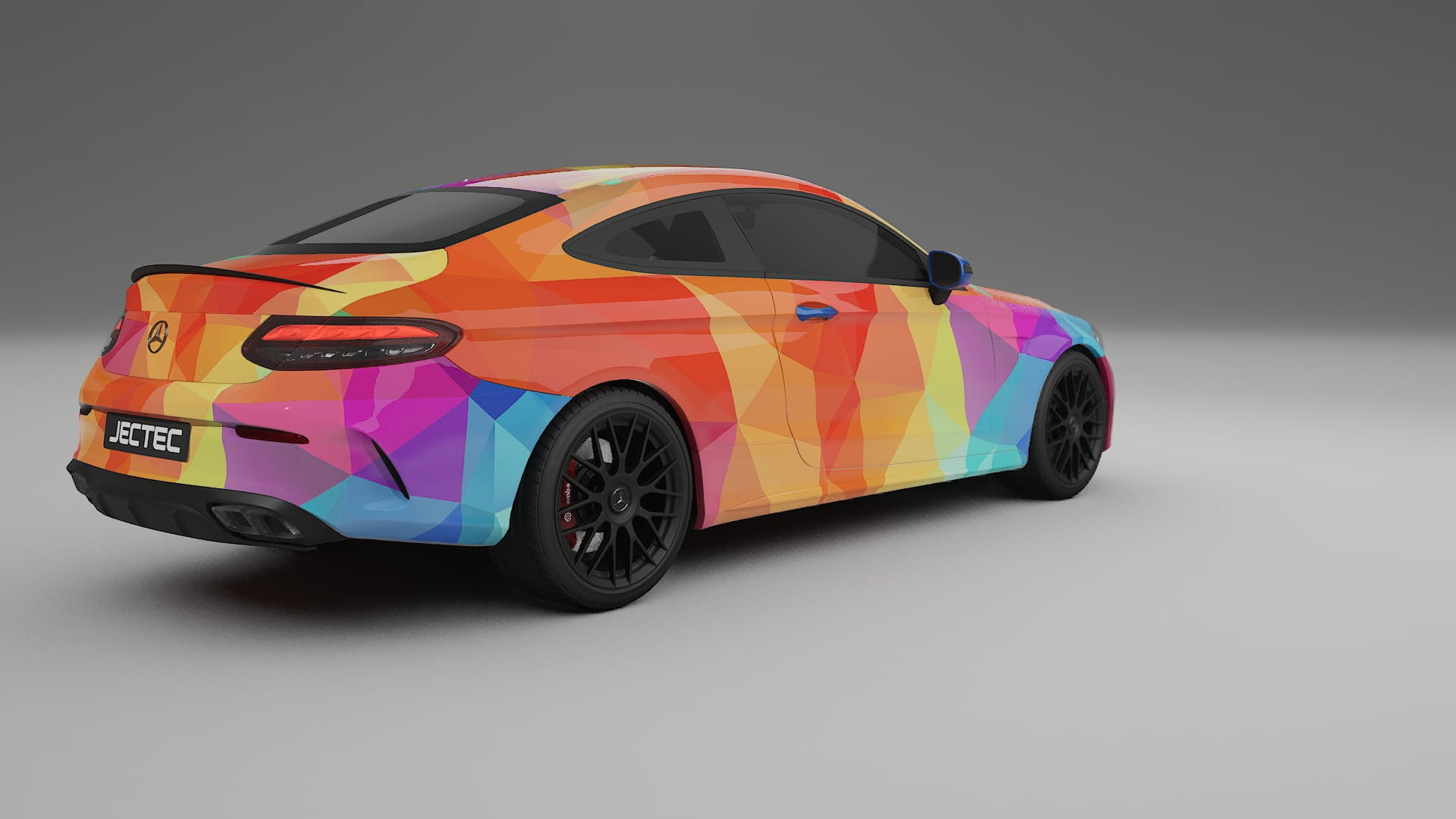 Mercedes C63 AMG W205 Coupe VECTOR VIBE – Ontworpen Wrap PPF Kit van Printbaar Polyurethaanfolie