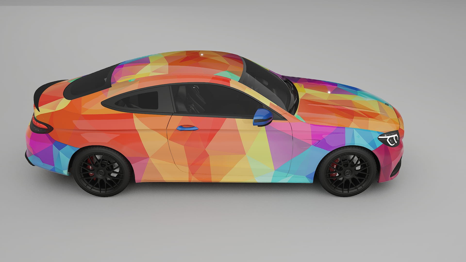 Mercedes C63 AMG W205 Coupe VECTOR VIBE – Ontworpen Wrap PPF Kit van Printbaar Polyurethaanfolie