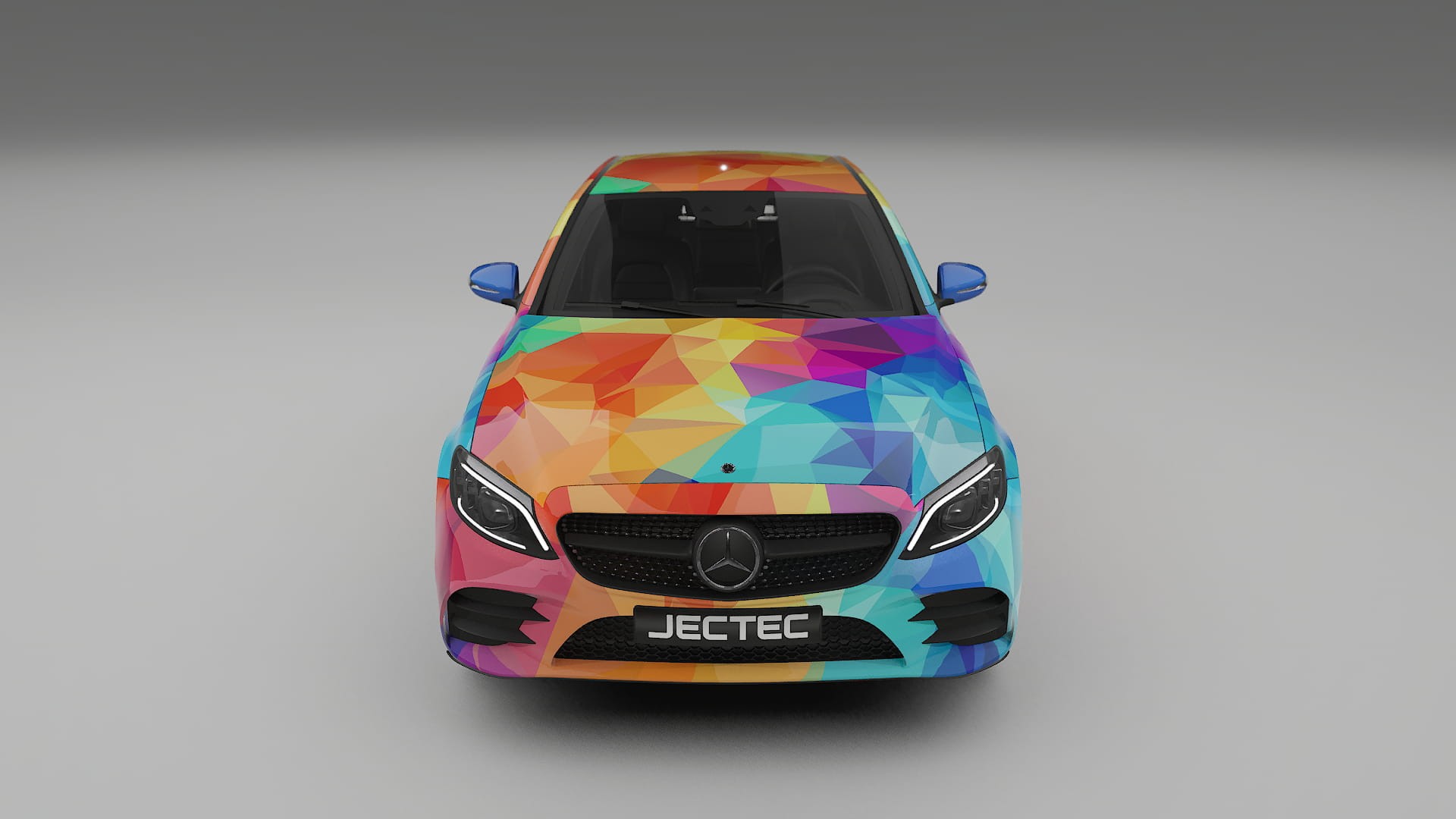 Mercedes C-class W205 AMG sedan VECTOR VIBE – Ontworpen Wrap PPF Kit van Printbaar Polyurethaanfolie