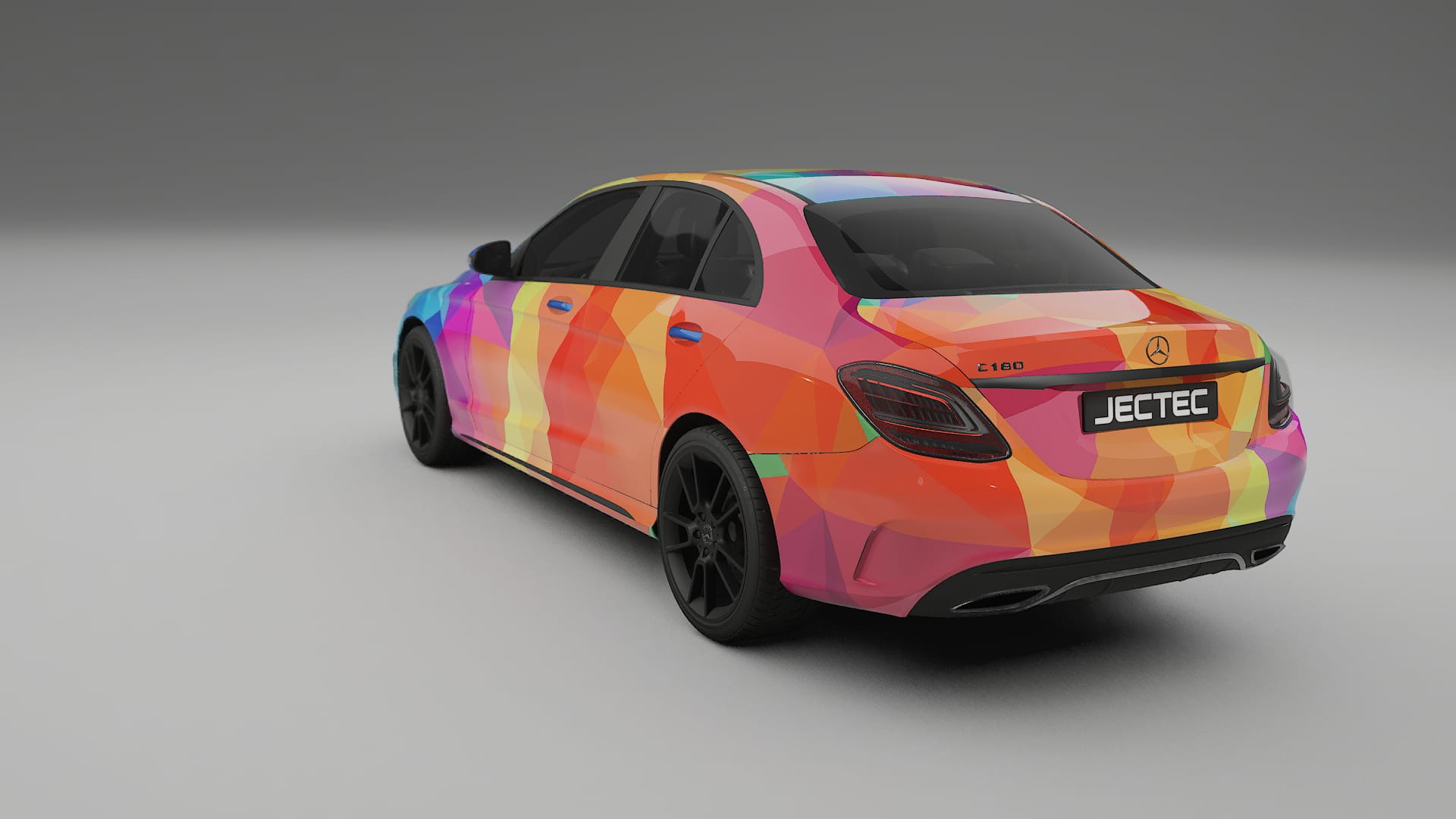 Mercedes C-class W205 AMG sedan VECTOR VIBE – Ontworpen Wrap PPF Kit van Printbaar Polyurethaanfolie
