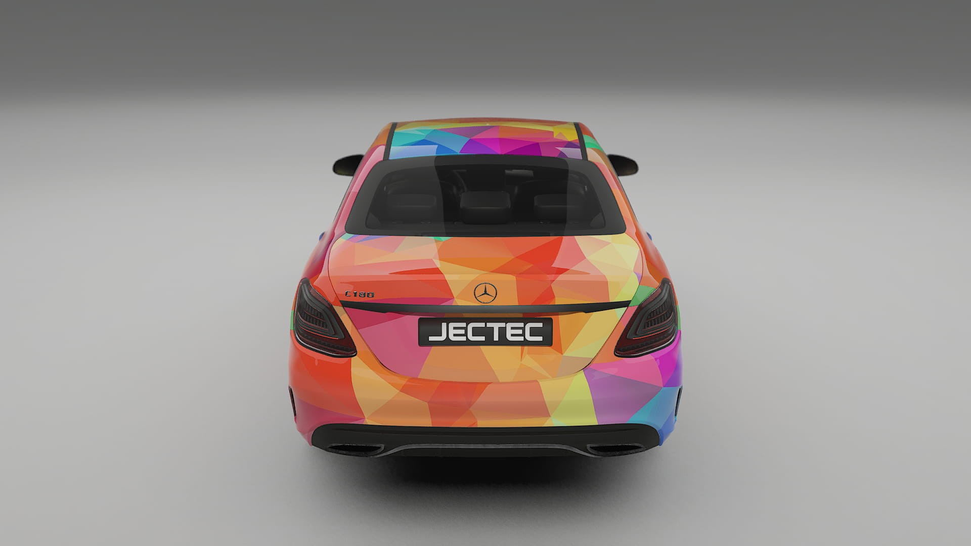 Mercedes C-class W205 AMG sedan VECTOR VIBE – Ontworpen Wrap PPF Kit van Printbaar Polyurethaanfolie