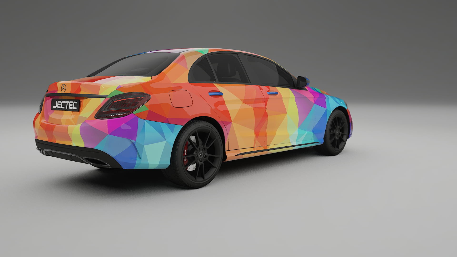 Mercedes C-class W205 AMG sedan VECTOR VIBE – Ontworpen Wrap PPF Kit van Printbaar Polyurethaanfolie