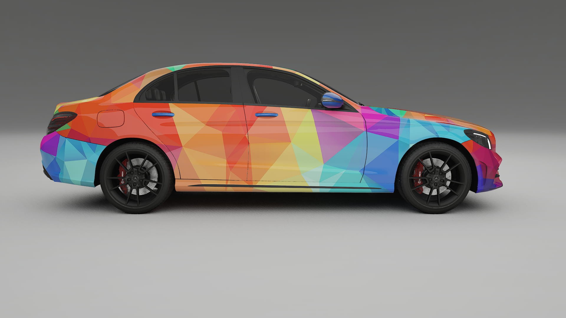 Mercedes C-class W205 AMG sedan VECTOR VIBE – Ontworpen Wrap PPF Kit van Printbaar Polyurethaanfolie
