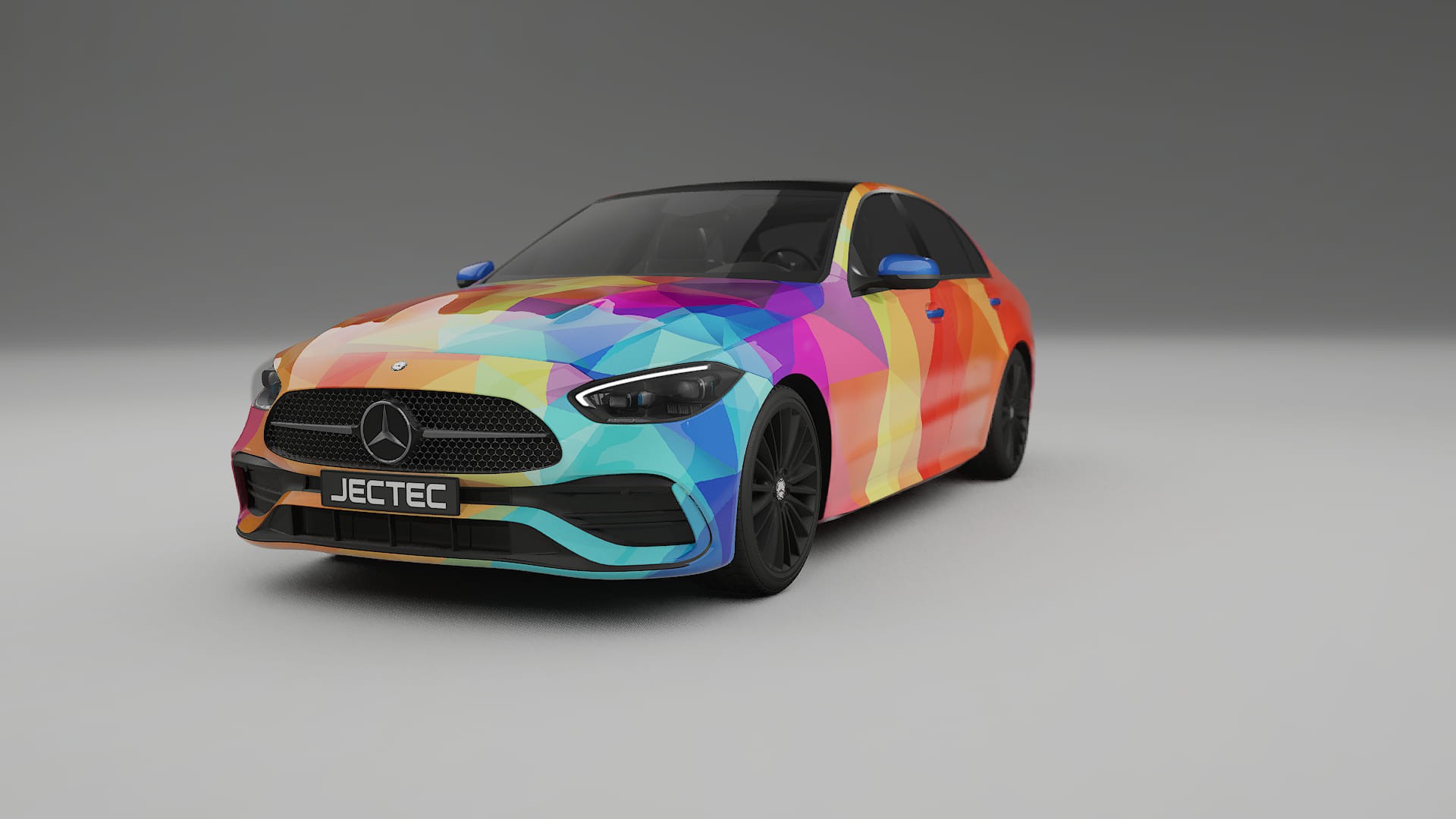 Mercedes C-class W206 VECTOR VIBE – Ontworpen Wrap PPF Kit van Printbaar Polyurethaanfolie