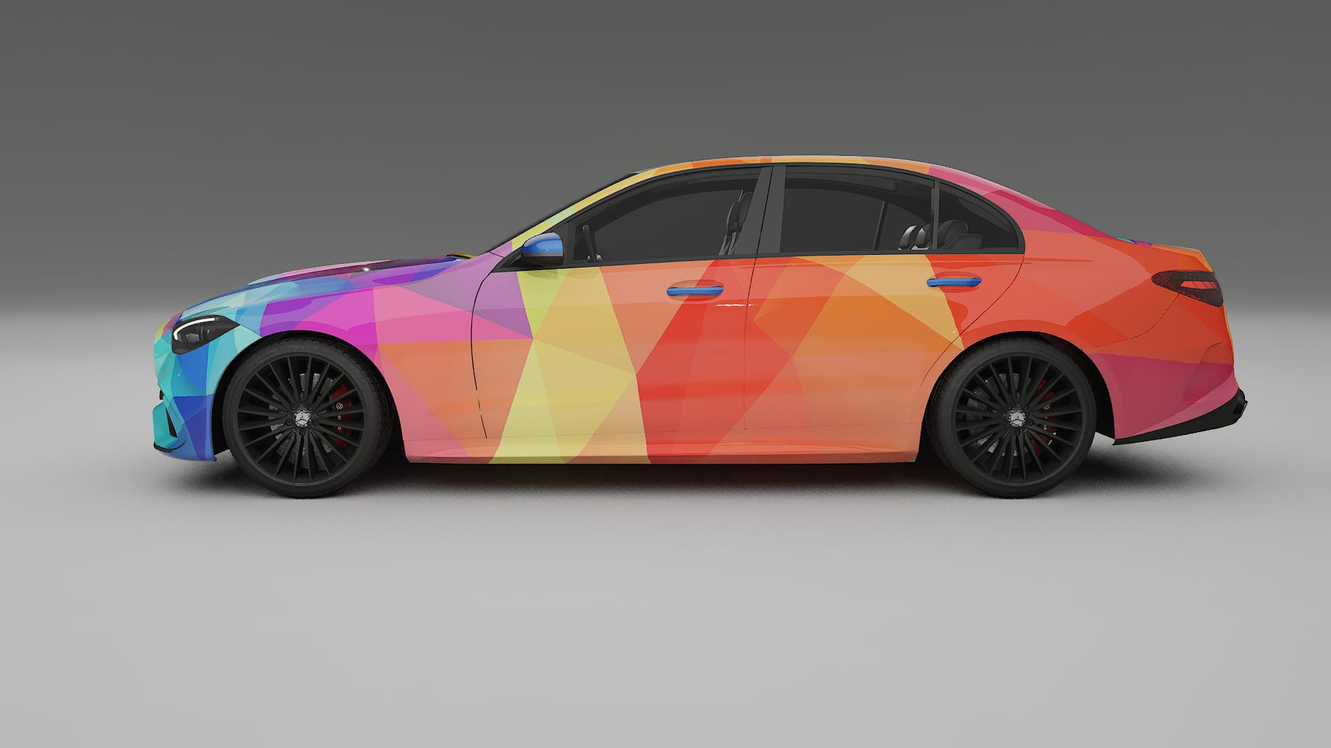 Mercedes C-class W206 VECTOR VIBE – Ontworpen Wrap PPF Kit van Printbaar Polyurethaanfolie