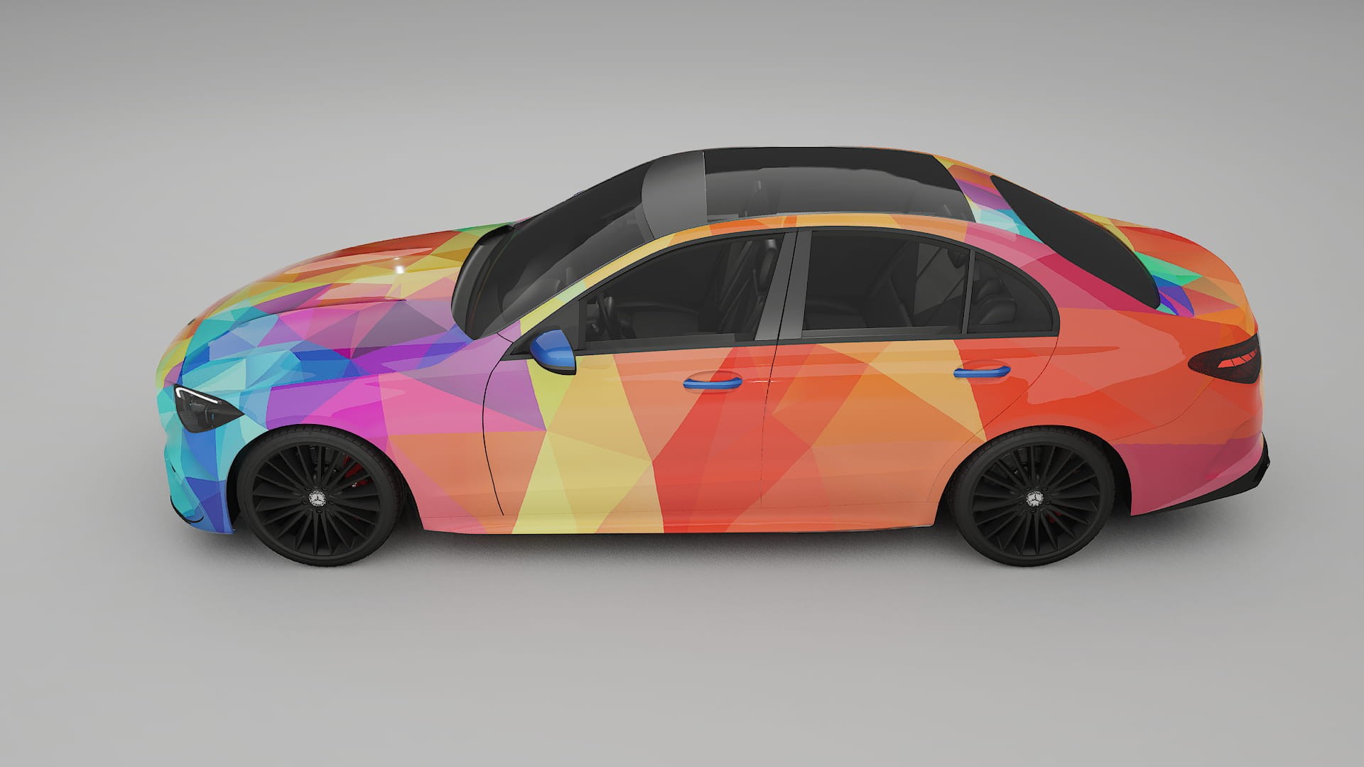Mercedes C-class W206 VECTOR VIBE – Ontworpen Wrap PPF Kit van Printbaar Polyurethaanfolie