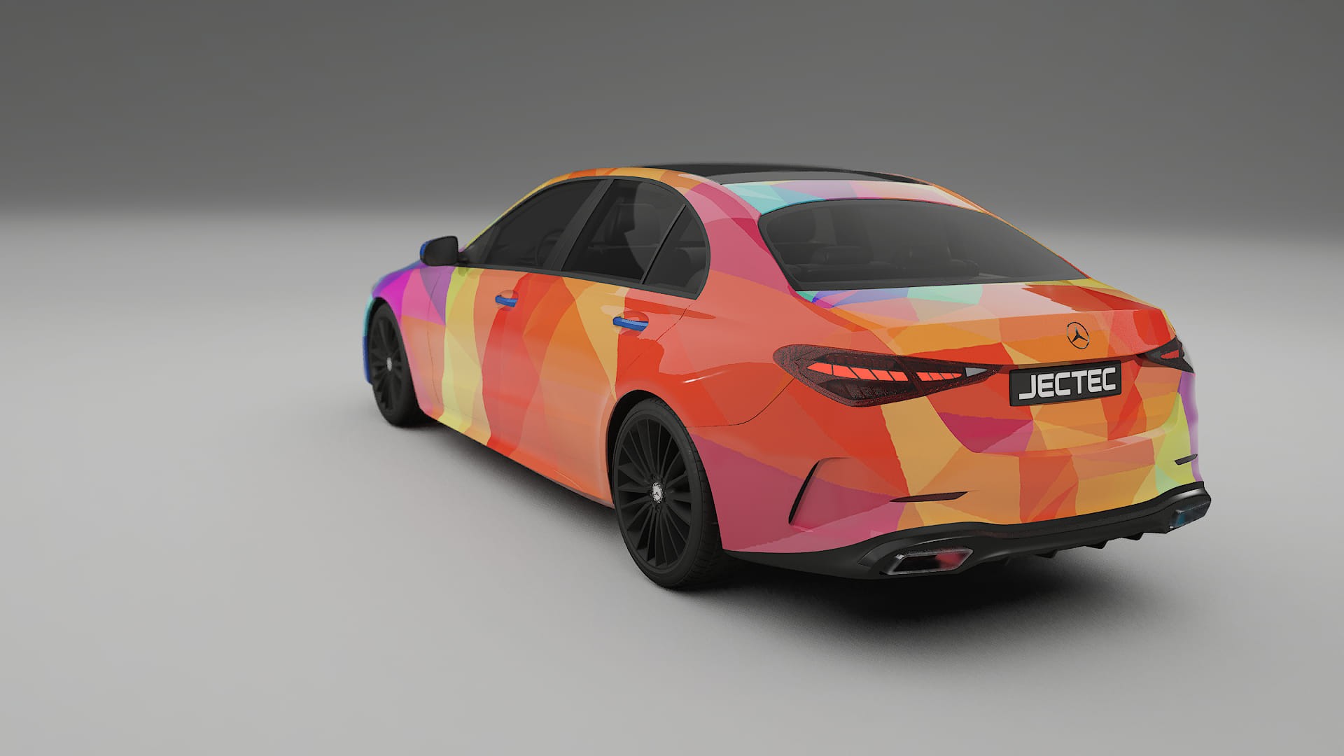 Mercedes C-class W206 VECTOR VIBE – Ontworpen Wrap PPF Kit van Printbaar Polyurethaanfolie
