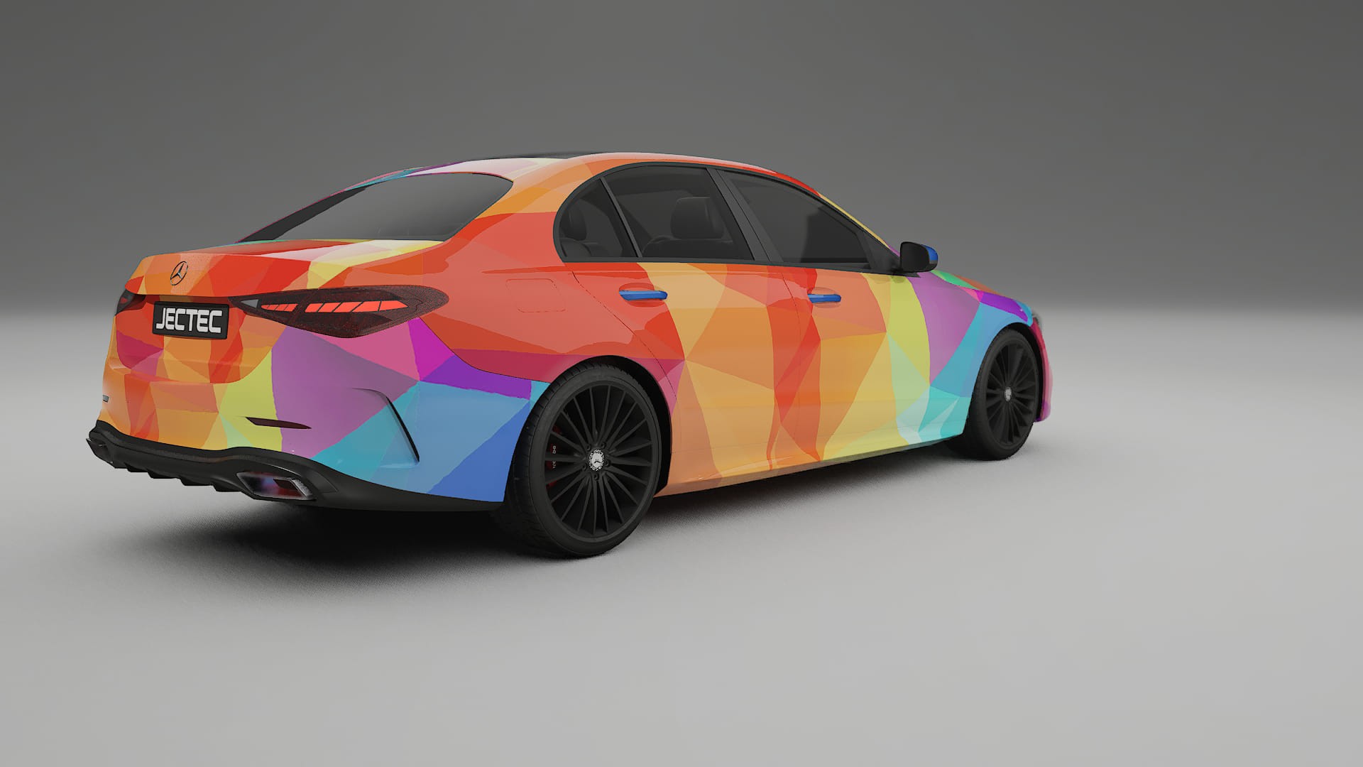 Mercedes C-class W206 VECTOR VIBE – Ontworpen Wrap PPF Kit van Printbaar Polyurethaanfolie