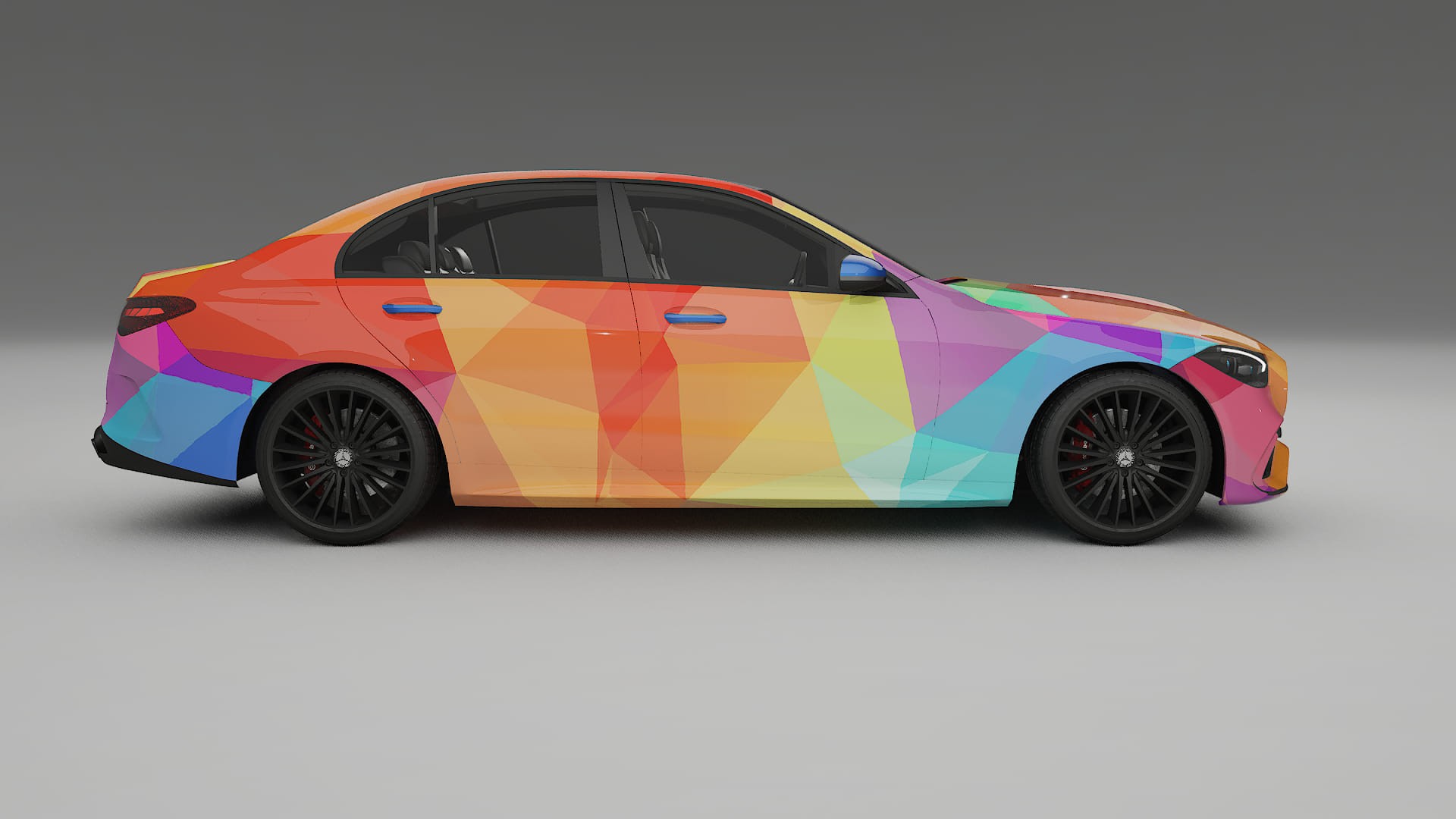 Mercedes C-class W206 VECTOR VIBE – Ontworpen Wrap PPF Kit van Printbaar Polyurethaanfolie