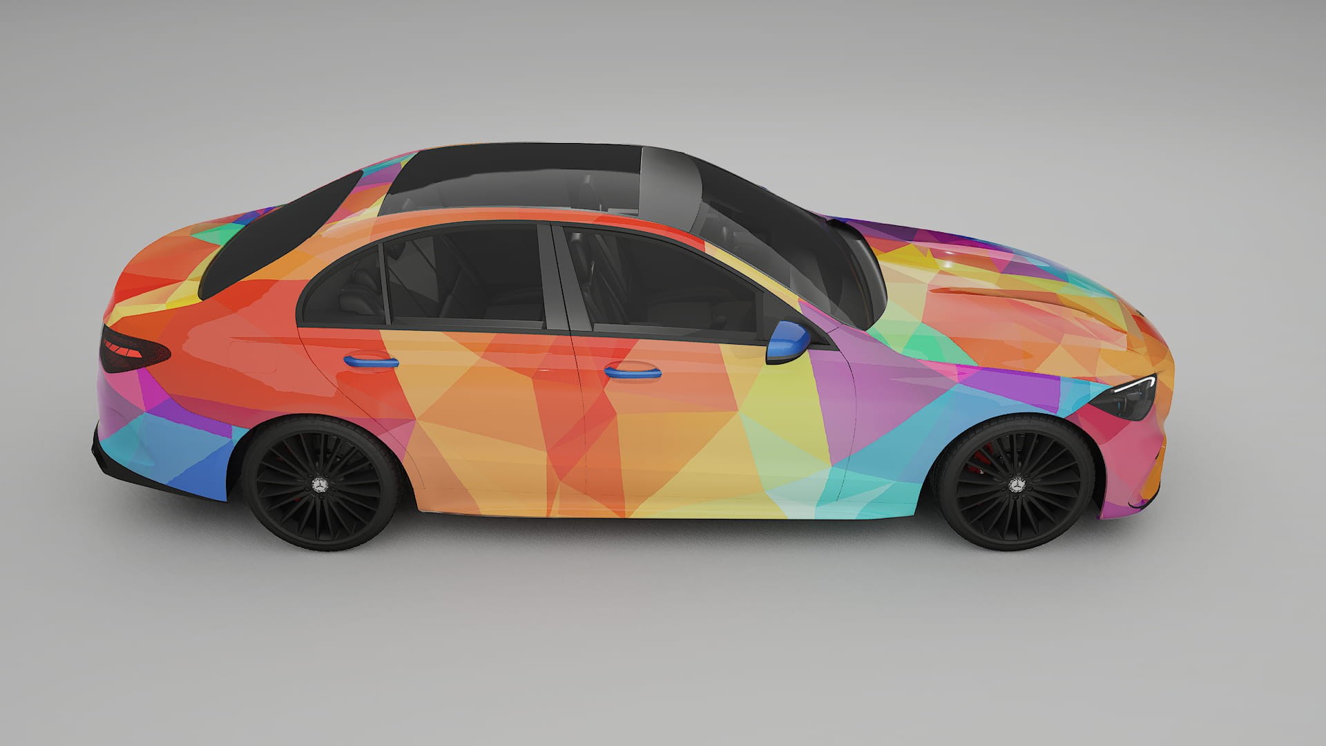 Mercedes C-class W206 VECTOR VIBE – Ontworpen Wrap PPF Kit van Printbaar Polyurethaanfolie