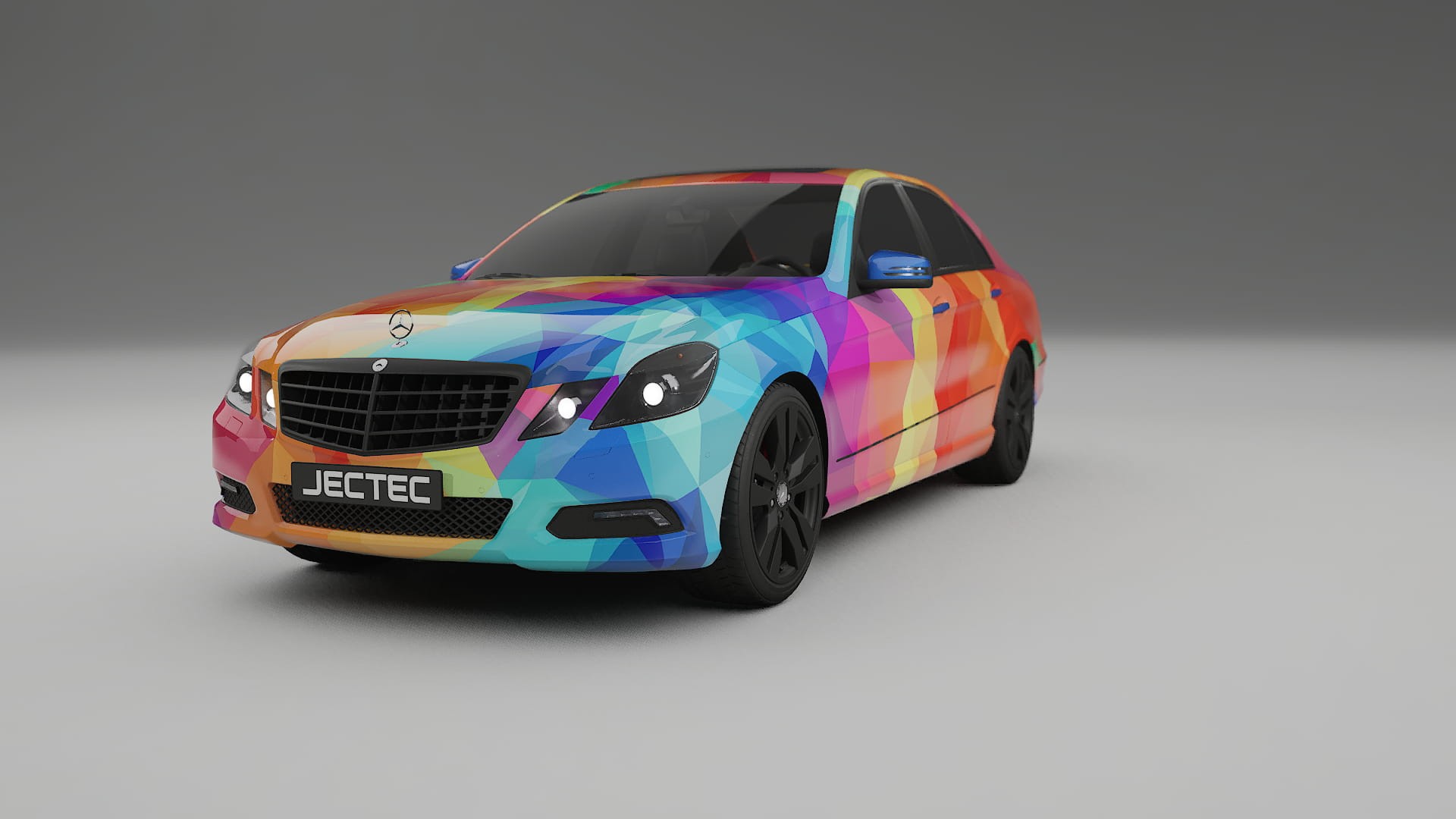 Mercedes E-class Sedan W212 Prefacelift pre-LCI VECTOR VIBE – Ontworpen Wrap PPF Kit van Printbaar Polyurethaanfolie