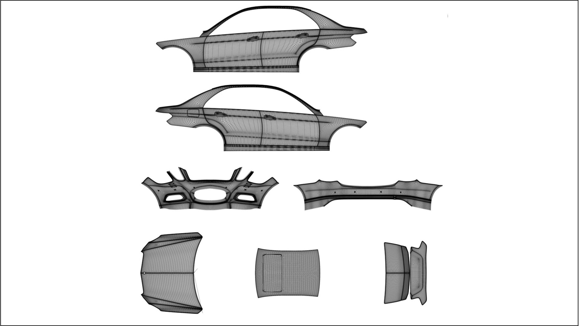 Mercedes E-class Sedan W212 Prefacelift pre-LCI VECTOR VIBE – Ontworpen Wrap PPF Kit van Printbaar Polyurethaanfolie 2