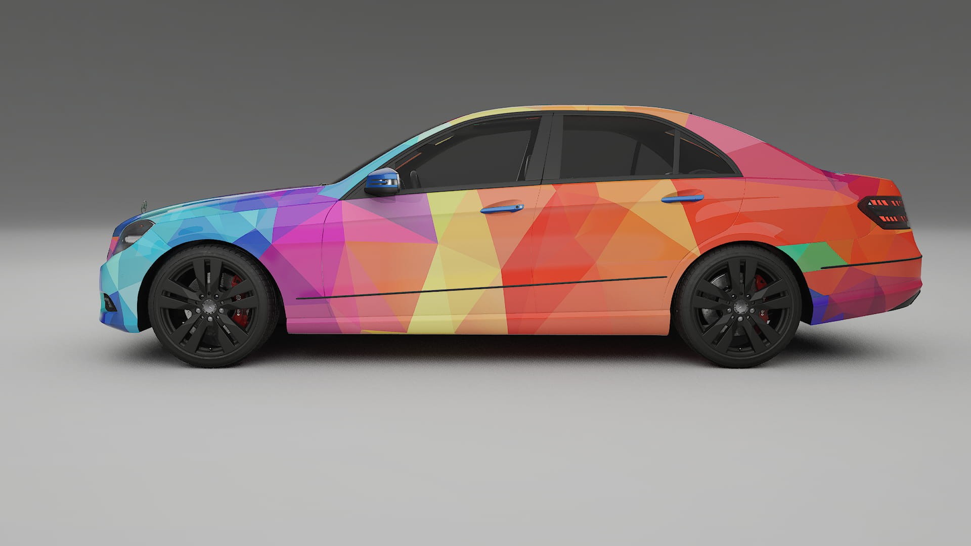 Mercedes E-class Sedan W212 Prefacelift pre-LCI VECTOR VIBE – Ontworpen Wrap PPF Kit van Printbaar Polyurethaanfolie