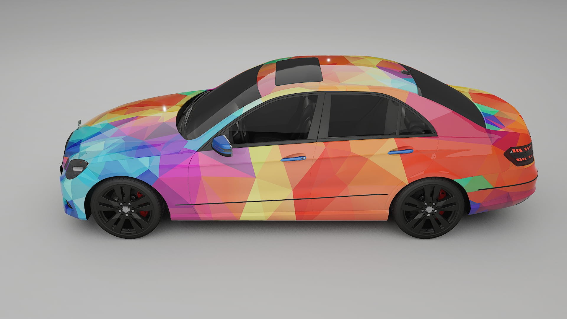 Mercedes E-class Sedan W212 Prefacelift pre-LCI VECTOR VIBE – Ontworpen Wrap PPF Kit van Printbaar Polyurethaanfolie