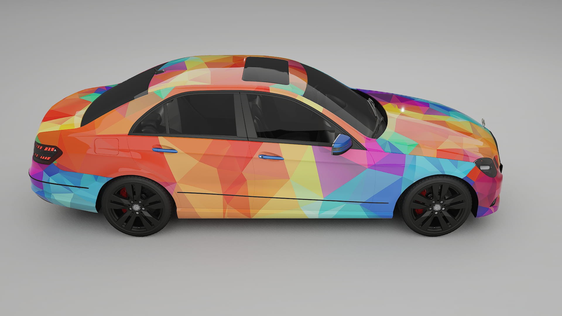 Mercedes E-class Sedan W212 Prefacelift pre-LCI VECTOR VIBE – Ontworpen Wrap PPF Kit van Printbaar Polyurethaanfolie