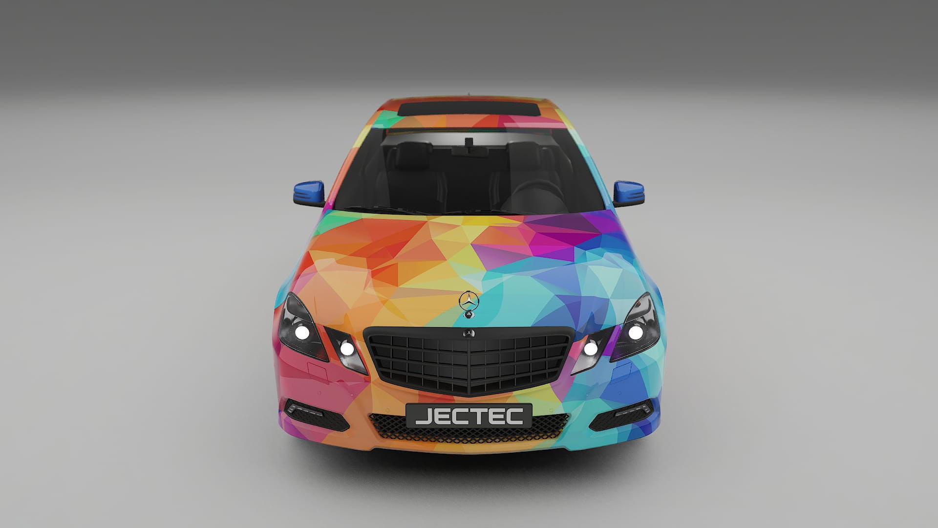 Mercedes E-class Sedan W212 Prefacelift pre-LCI VECTOR VIBE – Ontworpen Wrap PPF Kit van Printbaar Polyurethaanfolie