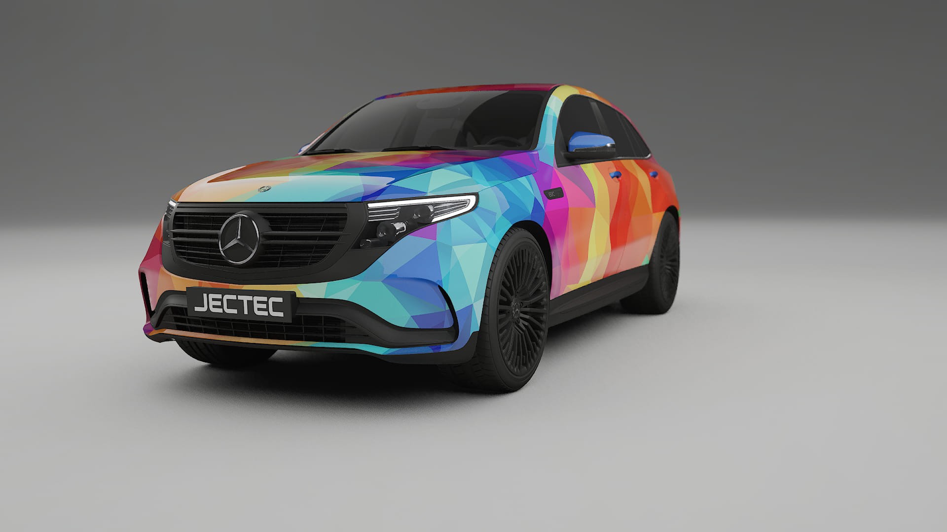 Mercedes EQC AMG VECTOR VIBE – Ontworpen Wrap PPF Kit van Printbaar Polyurethaanfolie