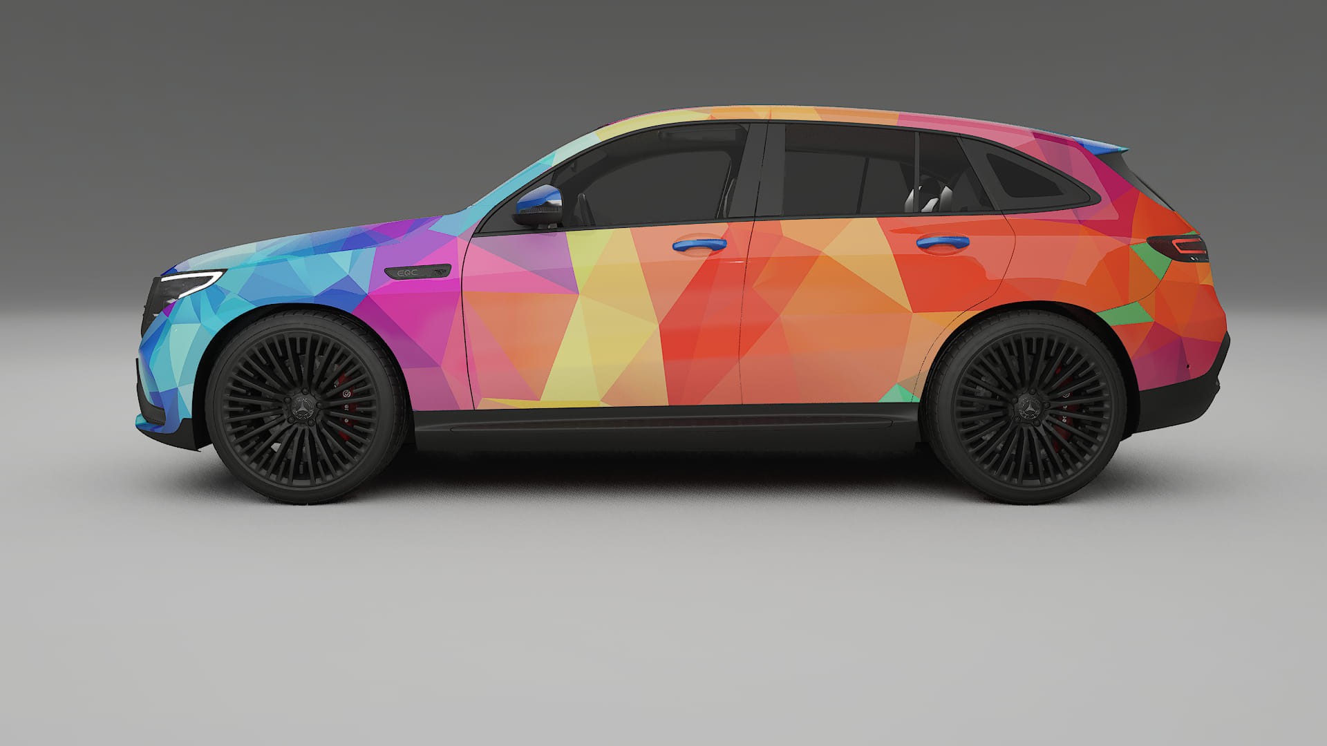 Mercedes EQC AMG VECTOR VIBE – Ontworpen Wrap PPF Kit van Printbaar Polyurethaanfolie