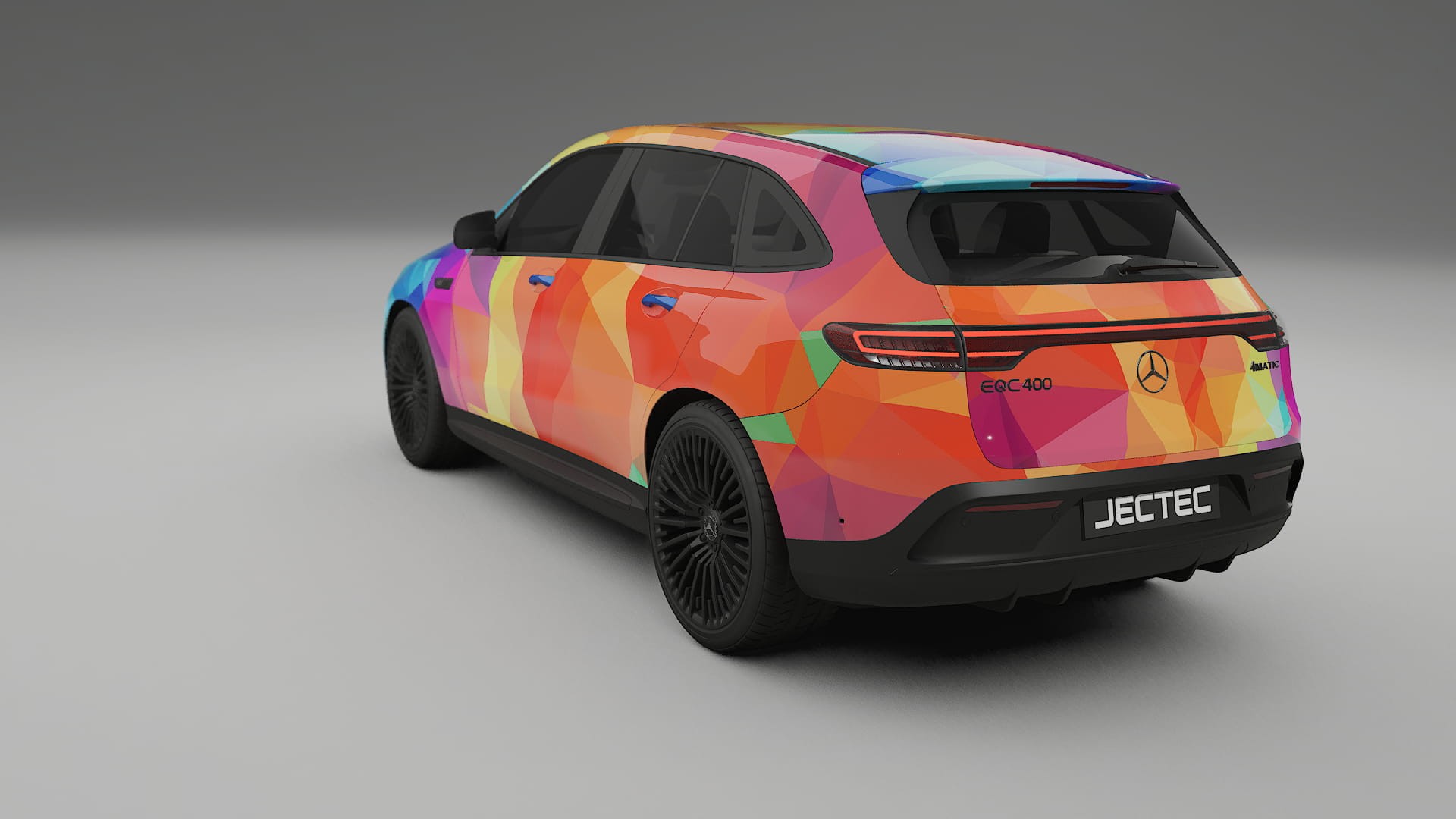 Mercedes EQC AMG VECTOR VIBE – Ontworpen Wrap PPF Kit van Printbaar Polyurethaanfolie
