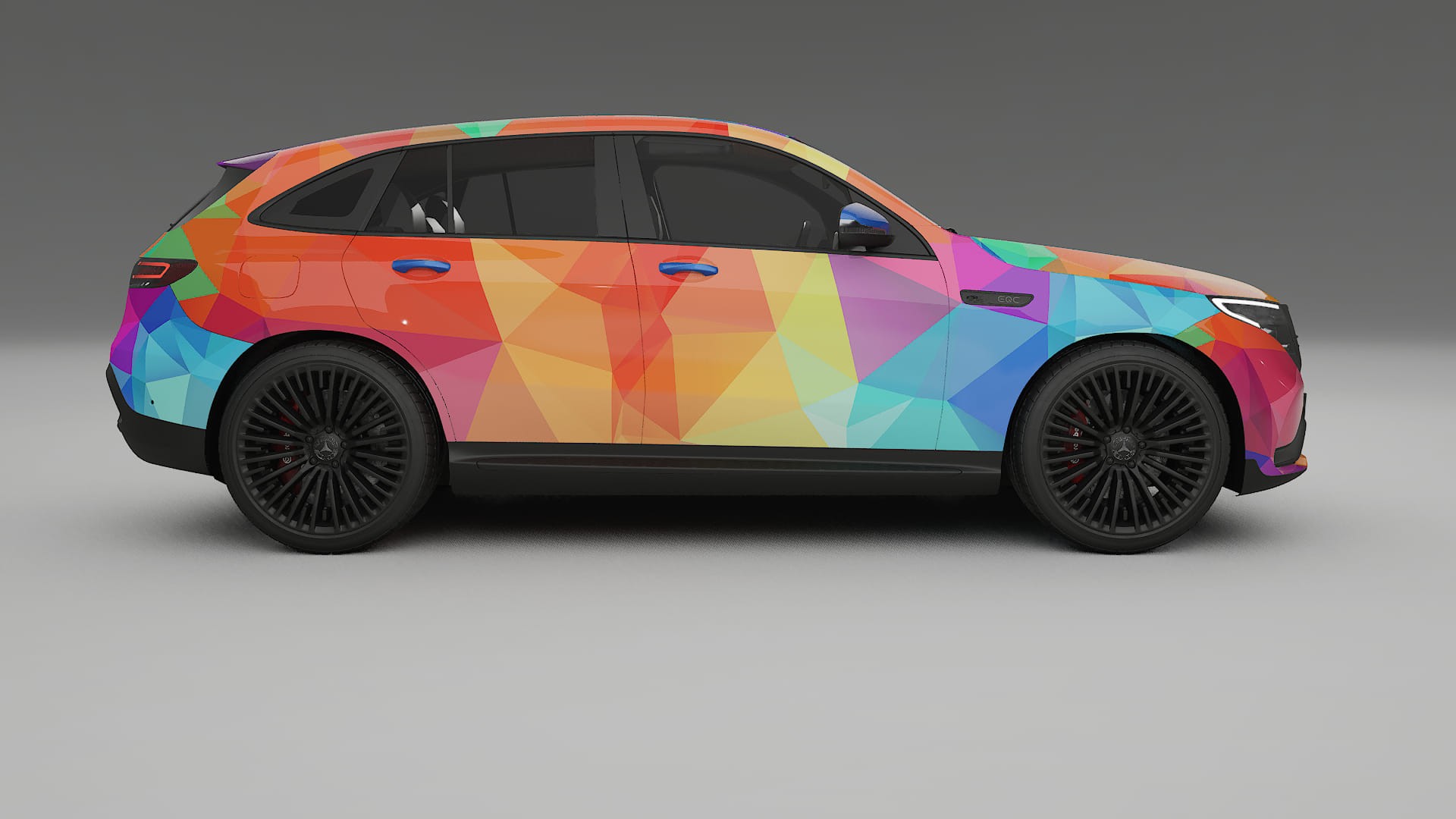 Mercedes EQC AMG VECTOR VIBE – Ontworpen Wrap PPF Kit van Printbaar Polyurethaanfolie