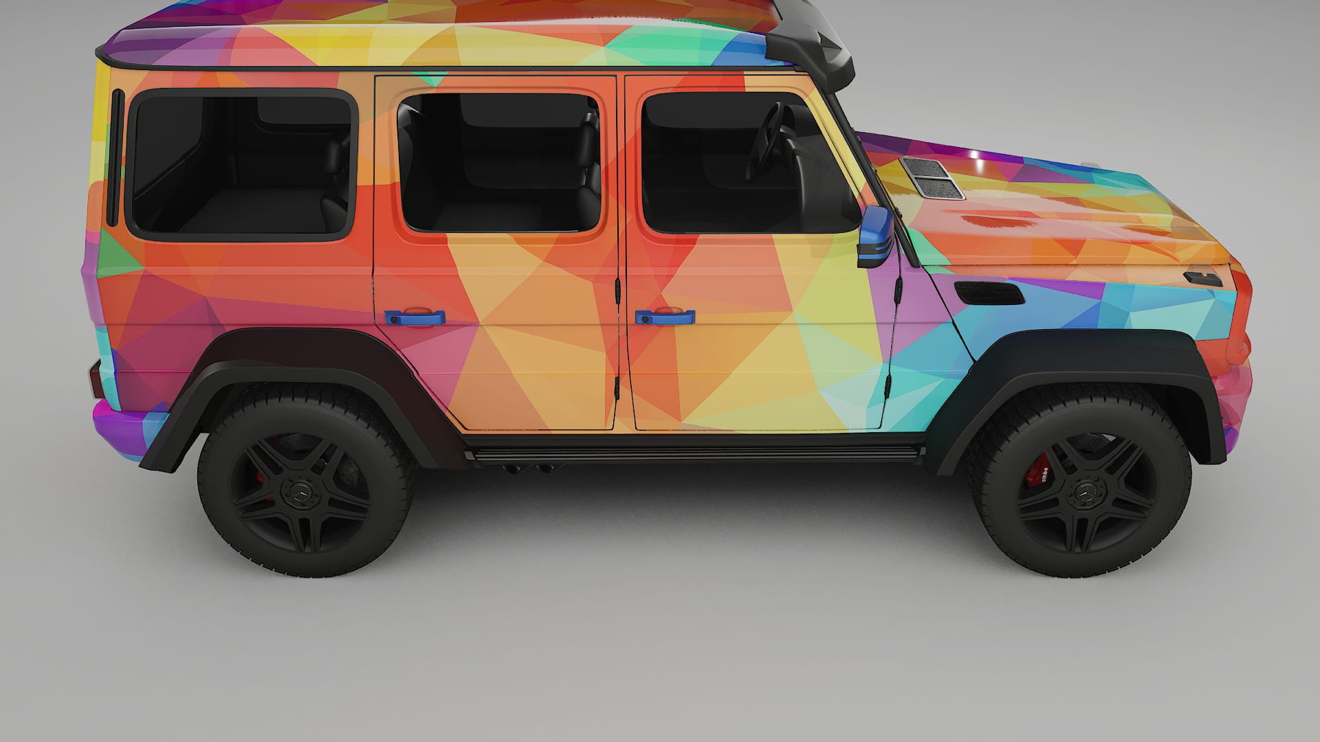 Mercedes G-class 4x4 W463 VECTOR VIBE – Ontworpen Wrap PPF Kit van Printbaar Polyurethaanfolie