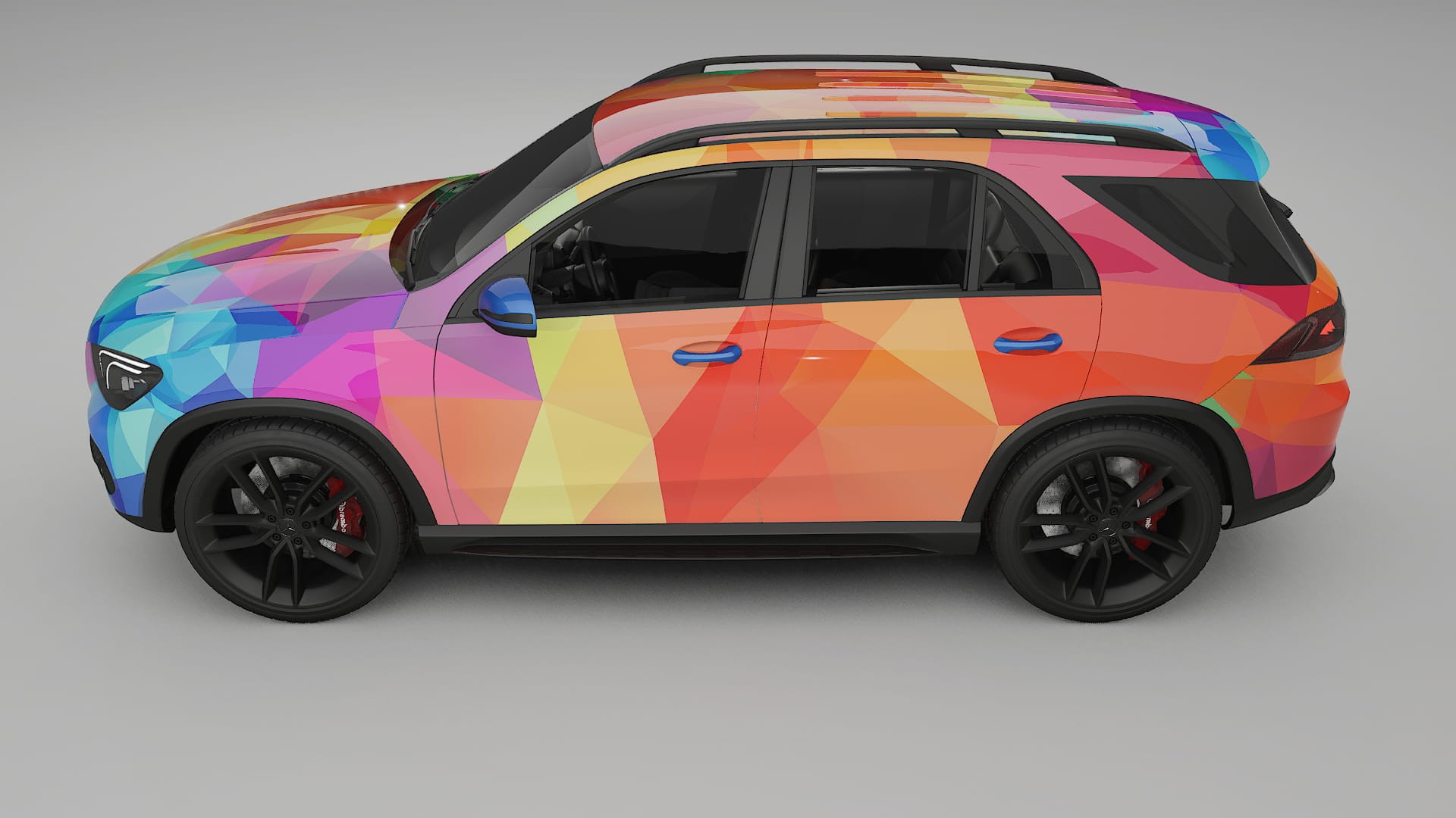 Mercedes GLE W167 VECTOR VIBE – Ontworpen Wrap PPF Kit van Printbaar Polyurethaanfolie