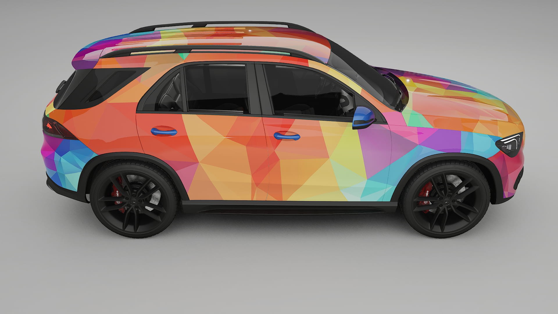 Mercedes GLE W167 VECTOR VIBE – Ontworpen Wrap PPF Kit van Printbaar Polyurethaanfolie