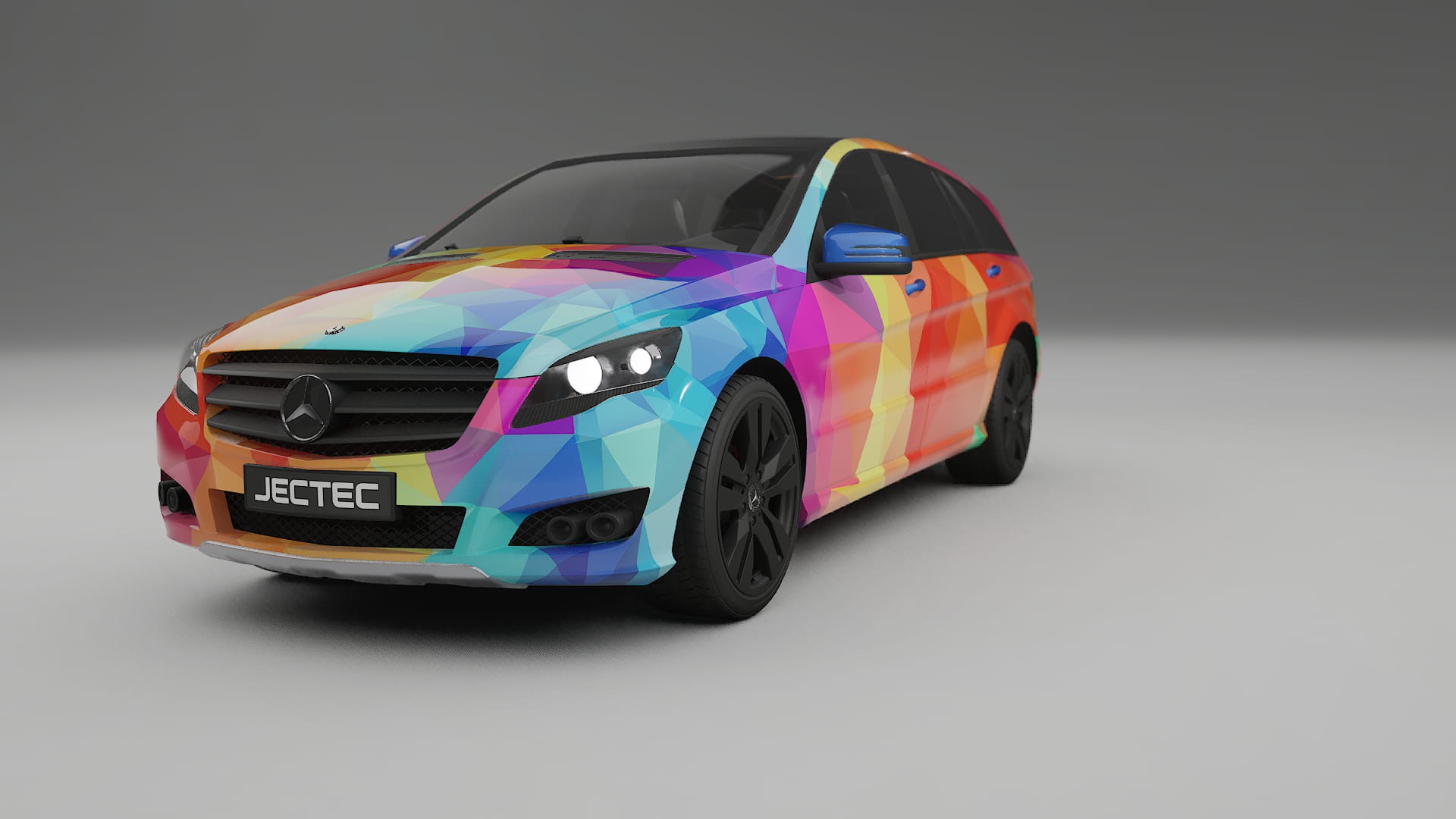 Mercedes R-class W251 facelift LCI VECTOR VIBE – Ontworpen Wrap PPF Kit van Printbaar Polyurethaanfolie