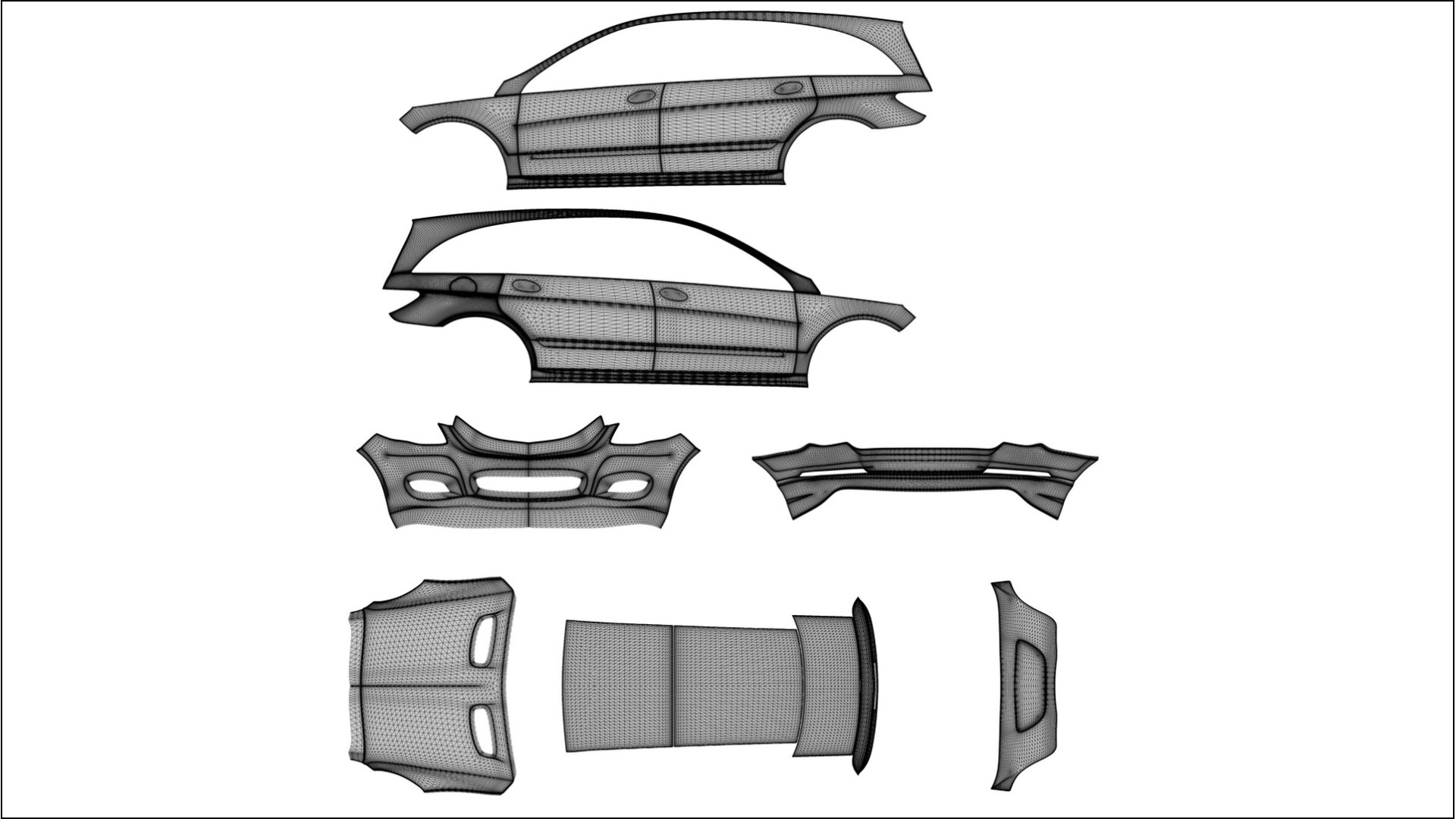 Mercedes R-class W251 facelift LCI VECTOR VIBE – Ontworpen Wrap PPF Kit van Printbaar Polyurethaanfolie