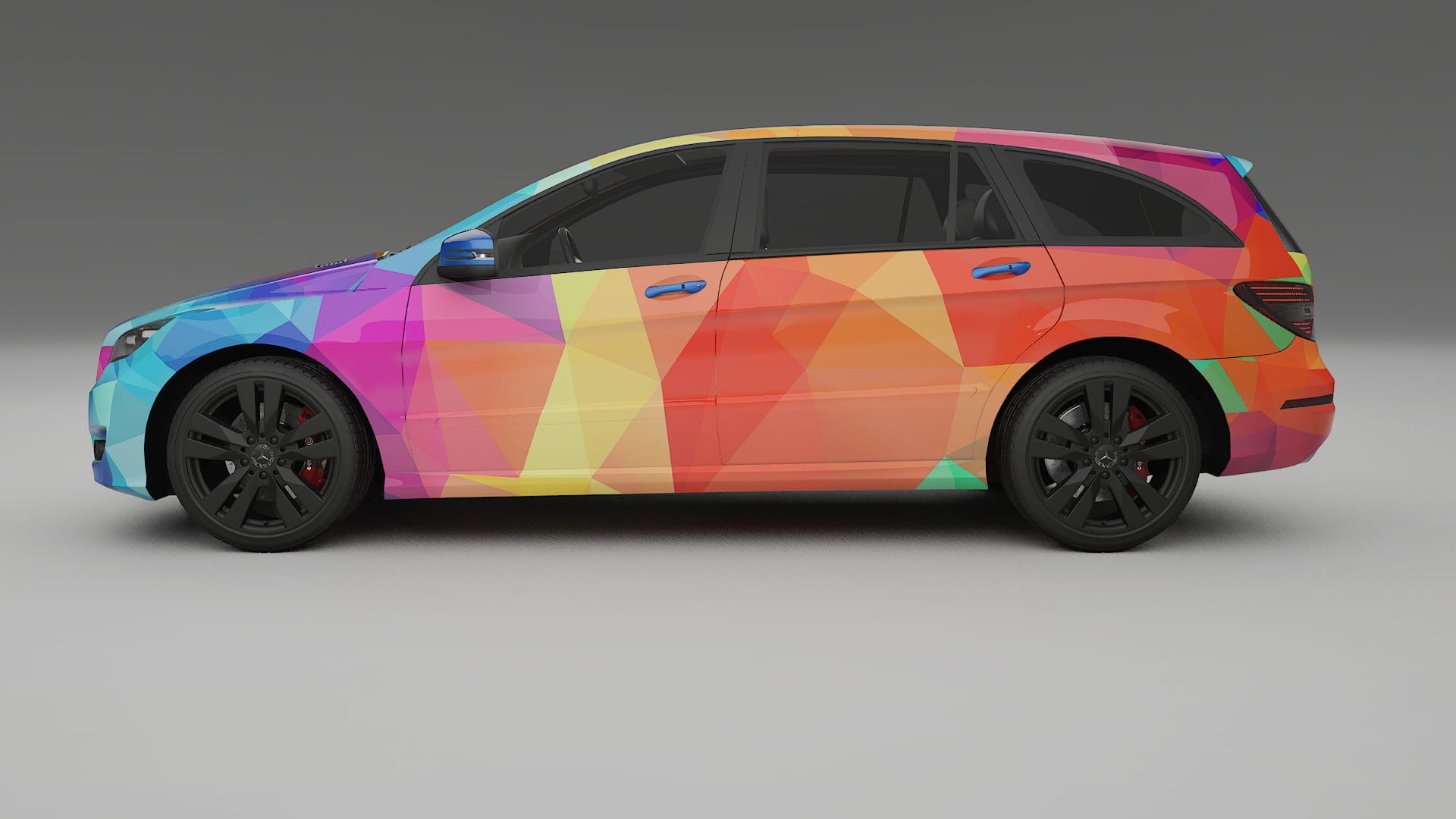 Mercedes R-class W251 facelift LCI VECTOR VIBE – Ontworpen Wrap PPF Kit van Printbaar Polyurethaanfolie