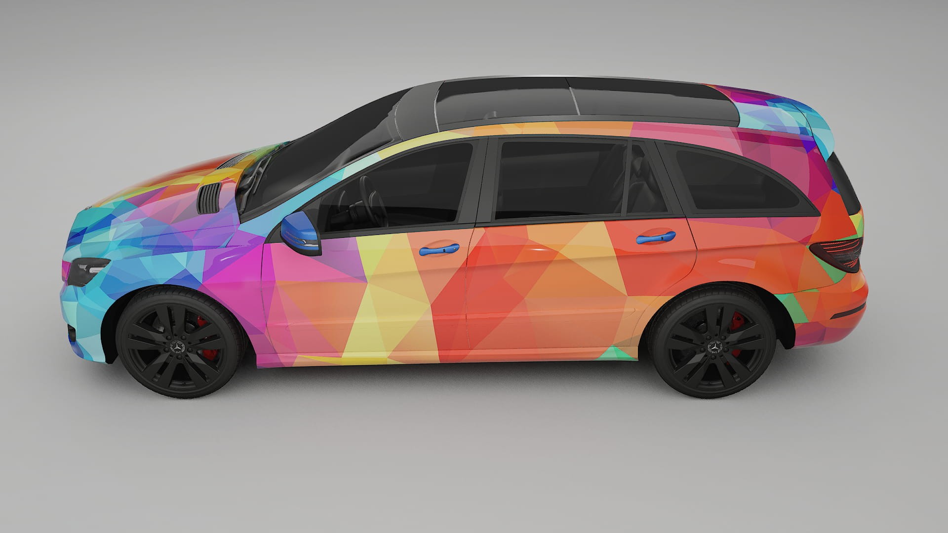 Mercedes R-class W251 facelift LCI VECTOR VIBE – Ontworpen Wrap PPF Kit van Printbaar Polyurethaanfolie
