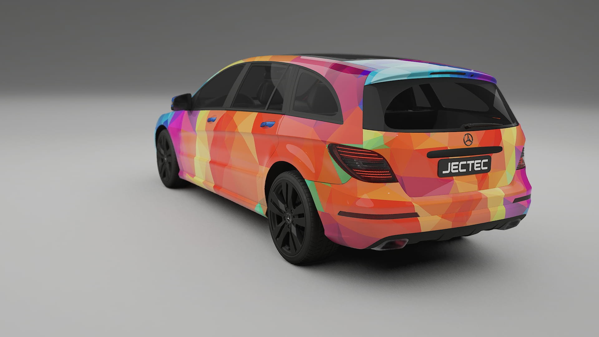 Mercedes R-class W251 facelift LCI VECTOR VIBE – Ontworpen Wrap PPF Kit van Printbaar Polyurethaanfolie