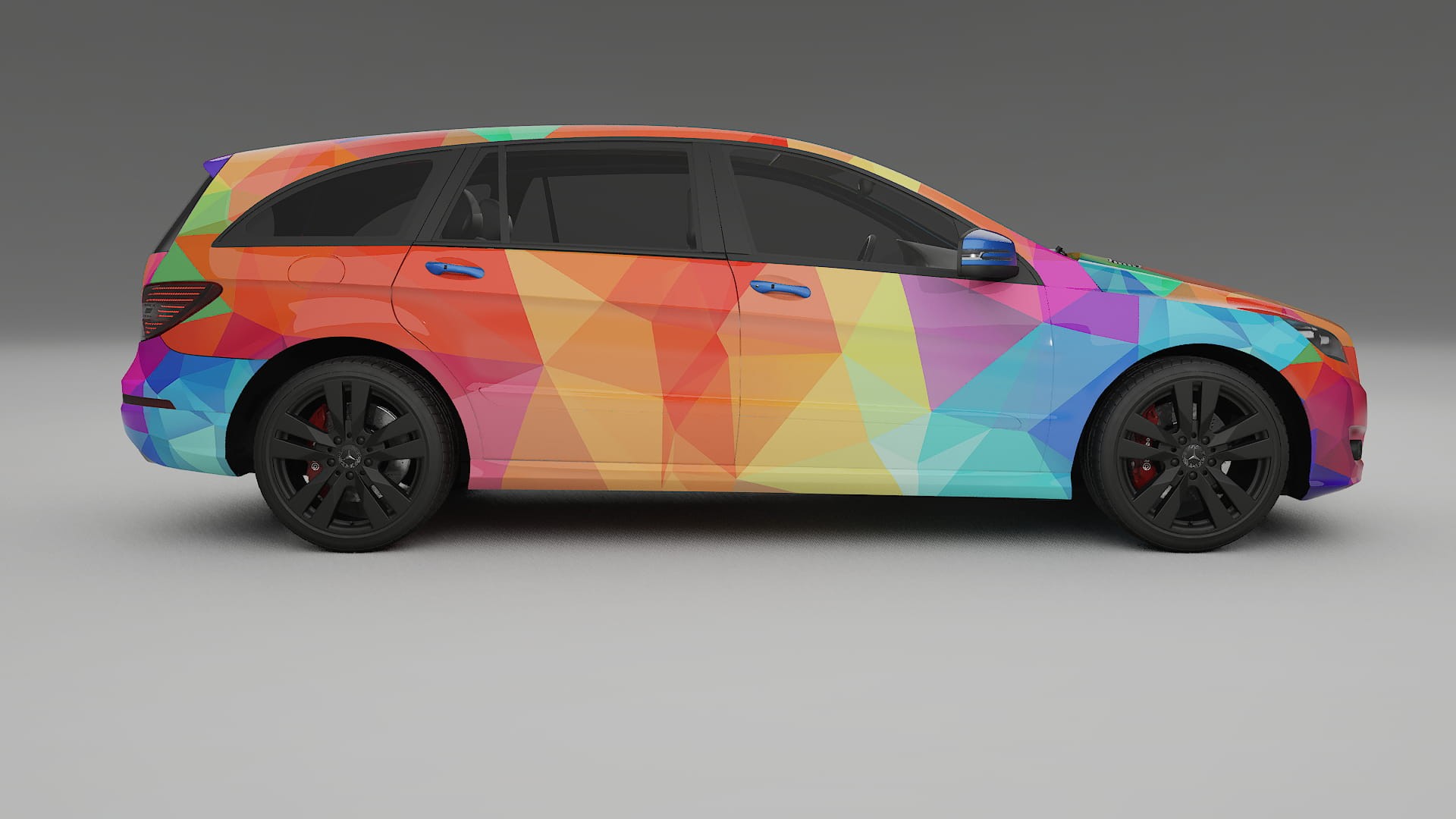 Mercedes R-class W251 facelift LCI VECTOR VIBE – Ontworpen Wrap PPF Kit van Printbaar Polyurethaanfolie