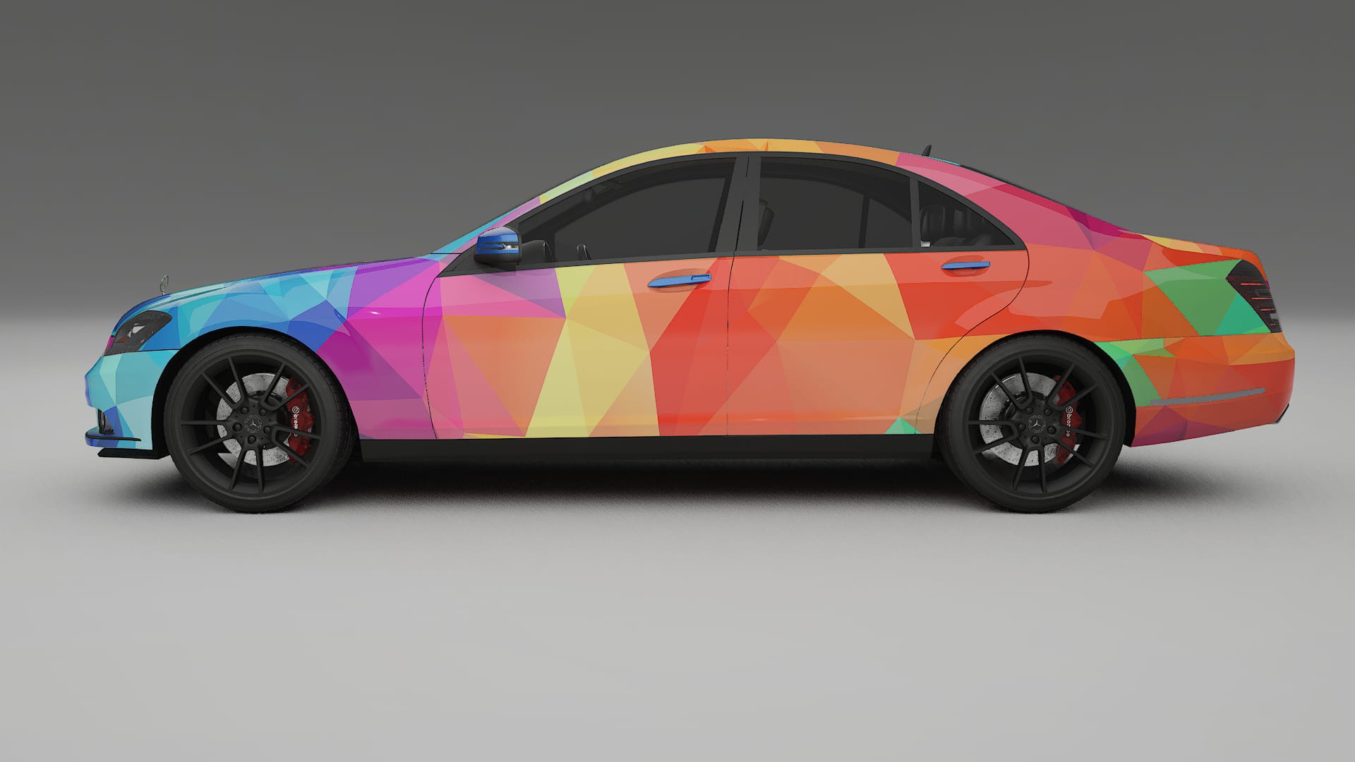 Mercedes S-class W221 facelift LCI VECTOR VIBE – Ontworpen Wrap PPF Kit van Printbaar Polyurethaanfolie