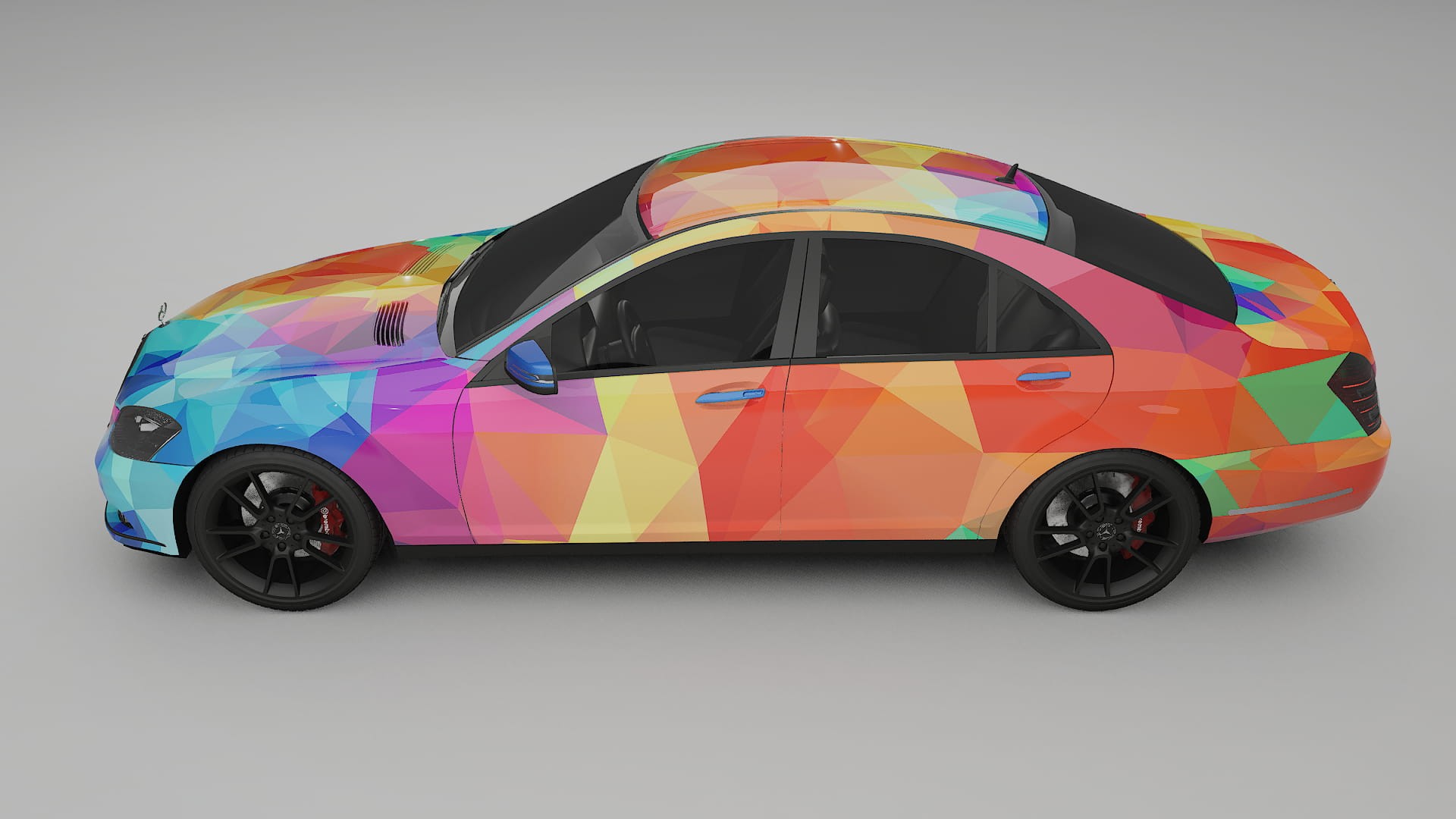 Mercedes S-class W221 facelift LCI VECTOR VIBE – Ontworpen Wrap PPF Kit van Printbaar Polyurethaanfolie