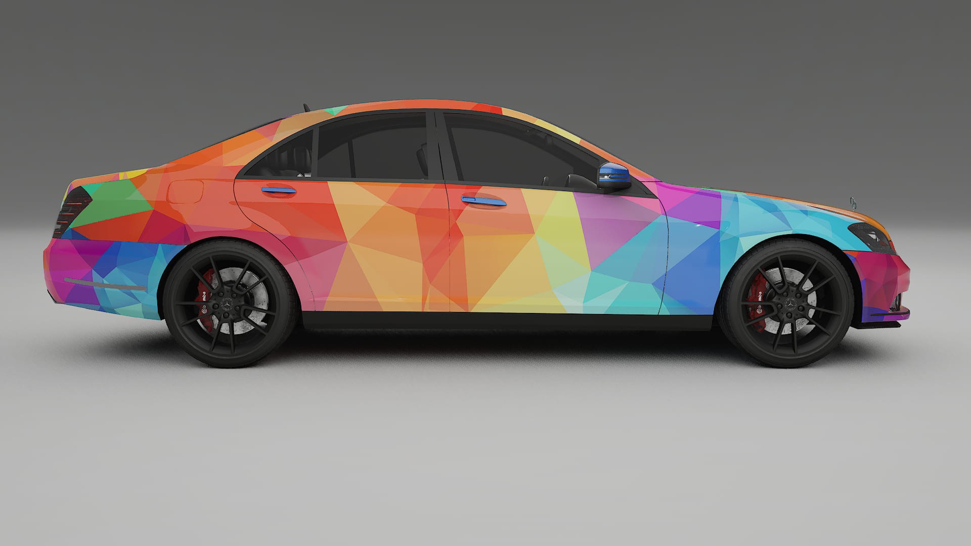 Mercedes S-class W221 facelift LCI VECTOR VIBE – Ontworpen Wrap PPF Kit van Printbaar Polyurethaanfolie