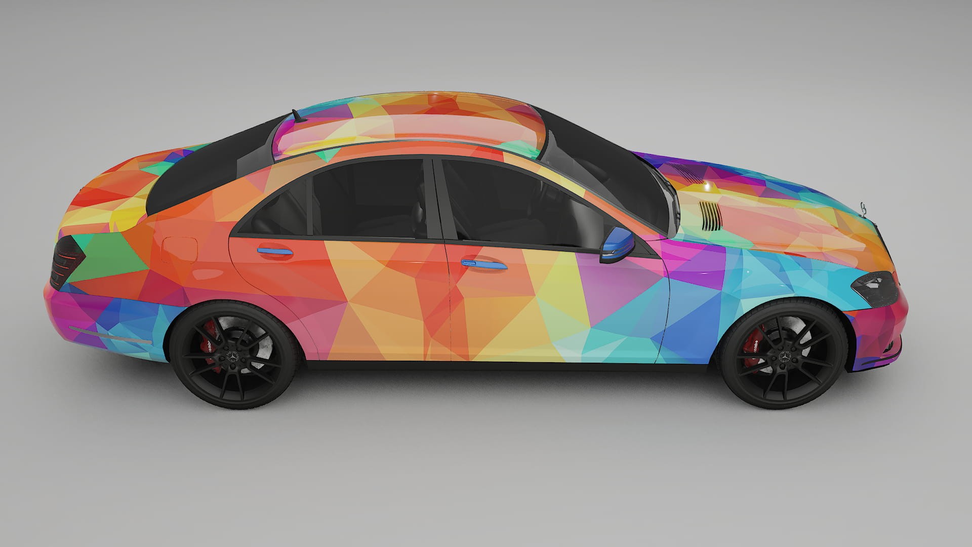 Mercedes S-class W221 facelift LCI VECTOR VIBE – Ontworpen Wrap PPF Kit van Printbaar Polyurethaanfolie