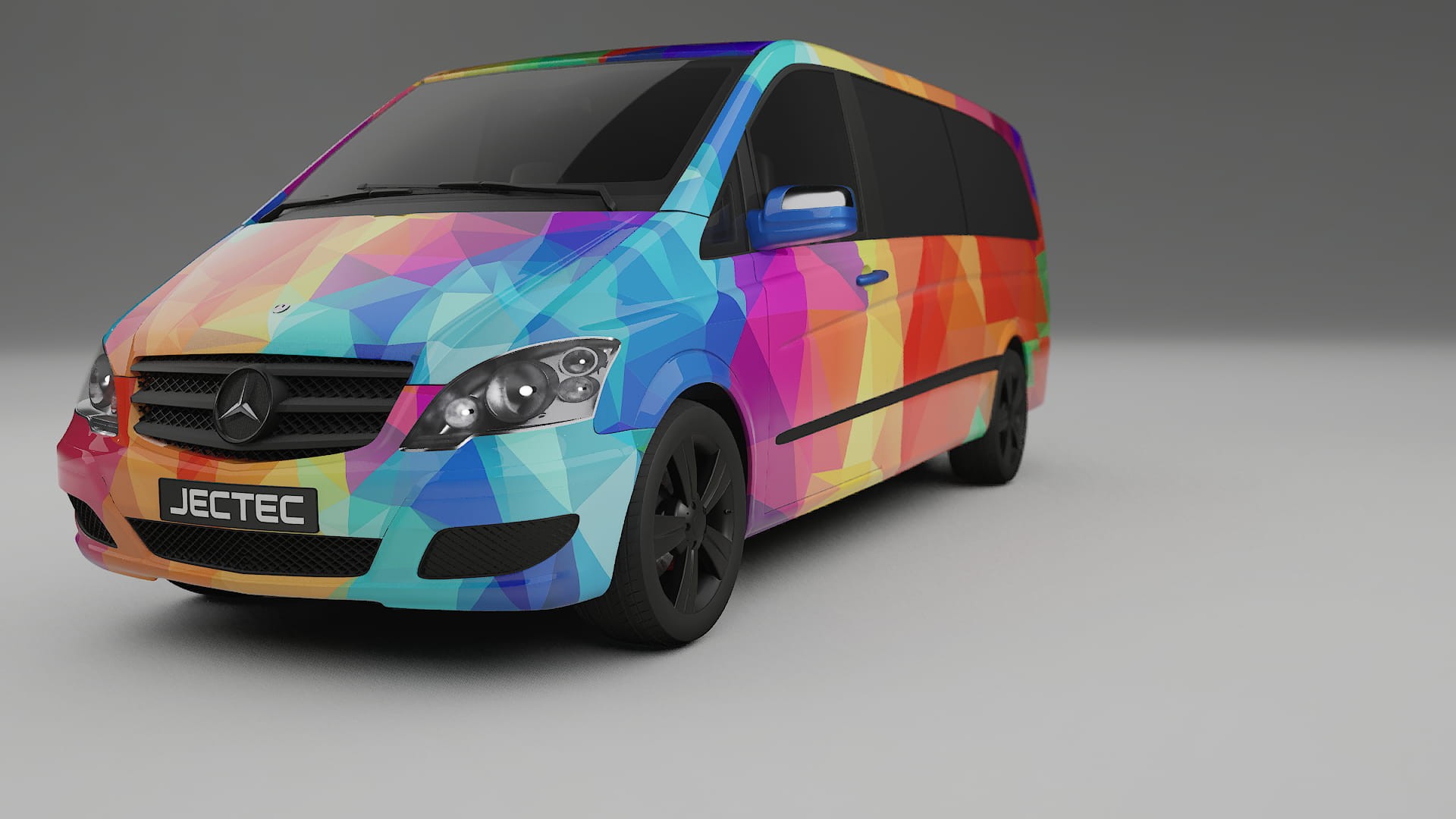 Mercedes Viano Extralong W439 Facelift LCI VECTOR VIBE – Ontworpen Wrap PPF Kit van Printbaar Polyurethaanfolie