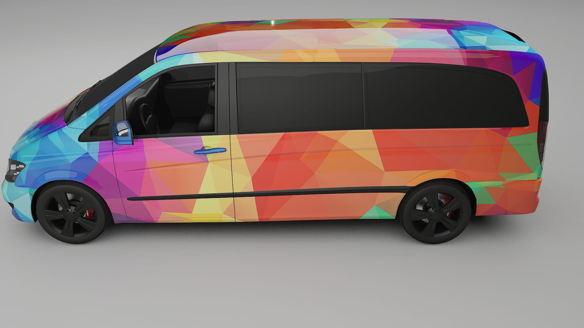 Mercedes Viano Extralong W439 Facelift LCI VECTOR VIBE – Ontworpen Wrap PPF Kit van Printbaar Polyurethaanfolie
